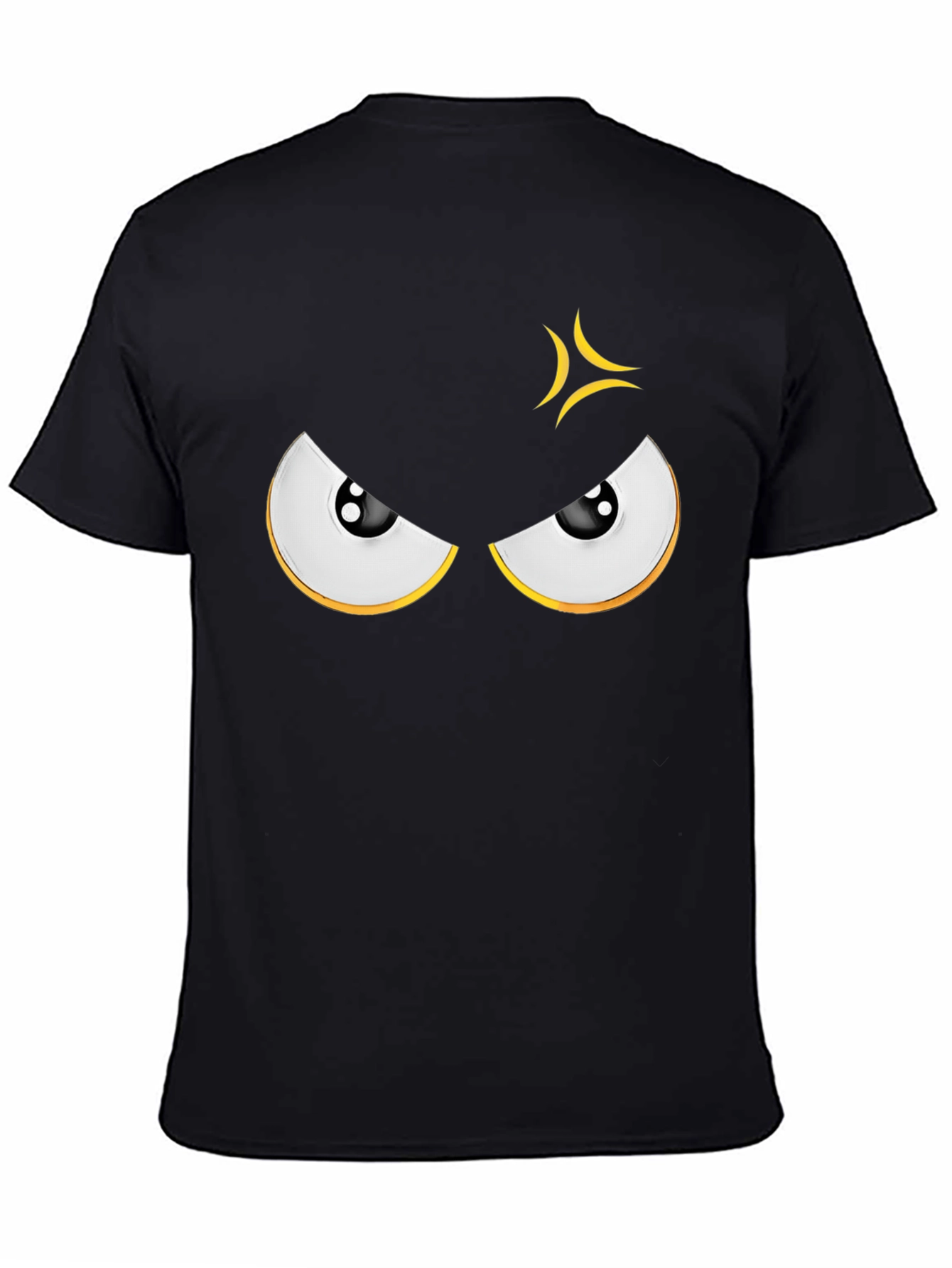 Angry Eyes Graphic Black T-Shirt