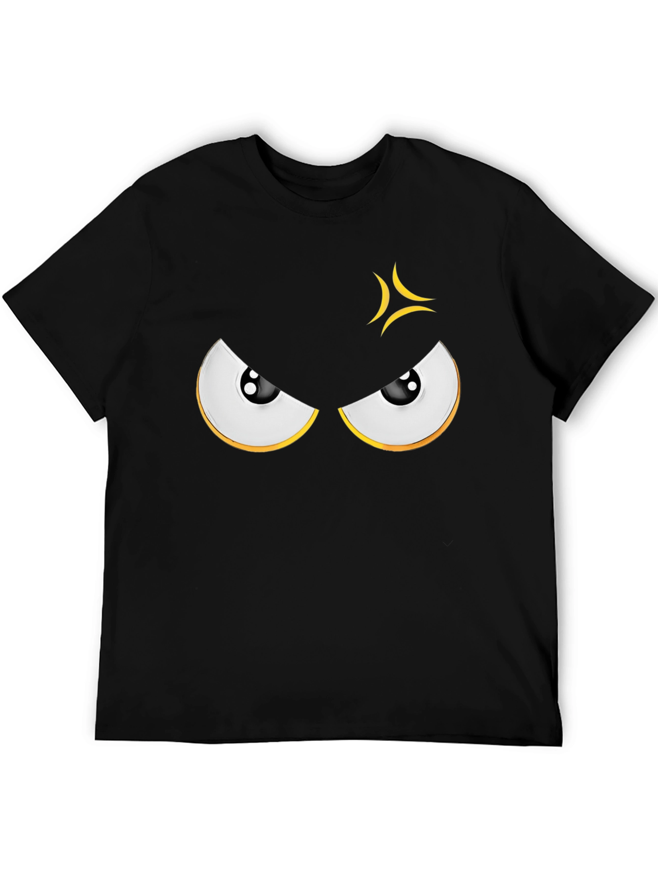 Angry Eyes Graphic Black T-Shirt