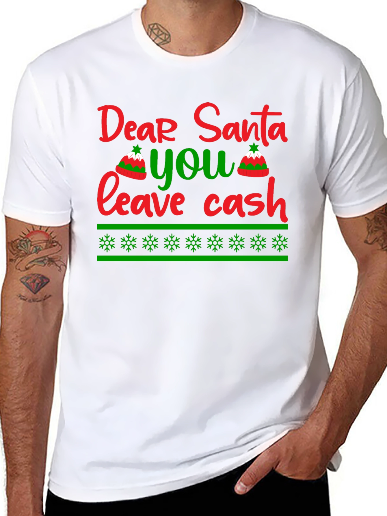 Dear Santa Leave Cash T-Shirt - Holiday Humor