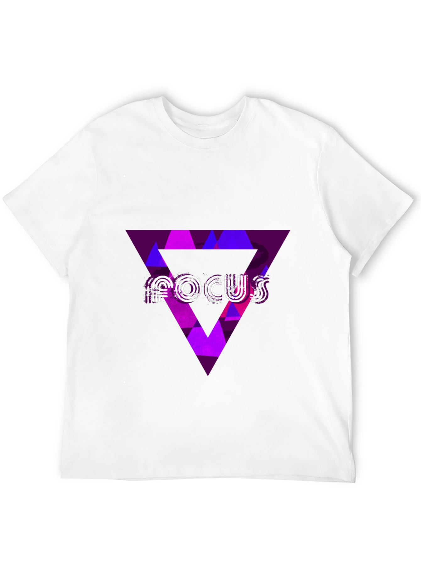 Focus Graphic Tee - Abstract Triangle Design