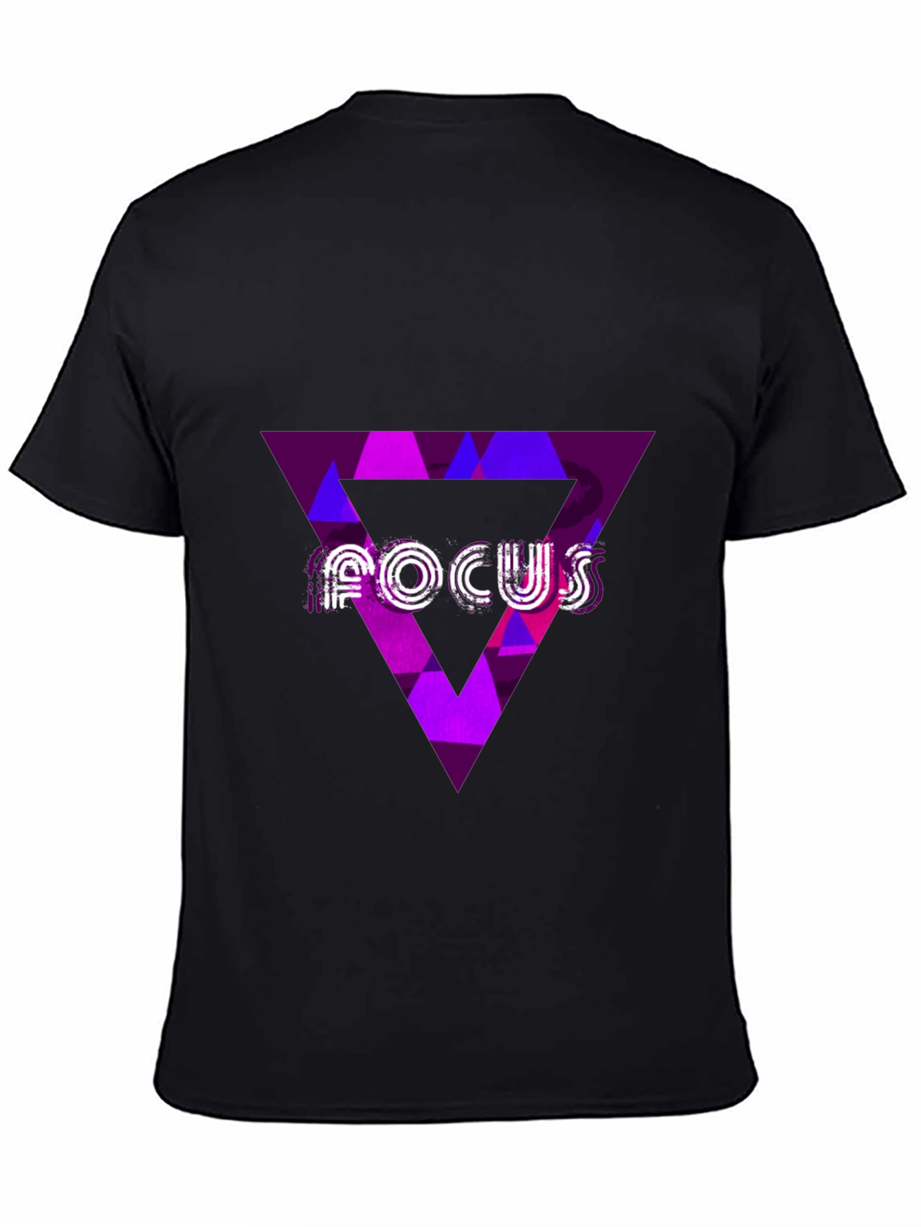 Focus Graphic Tee - Abstract Triangle Design