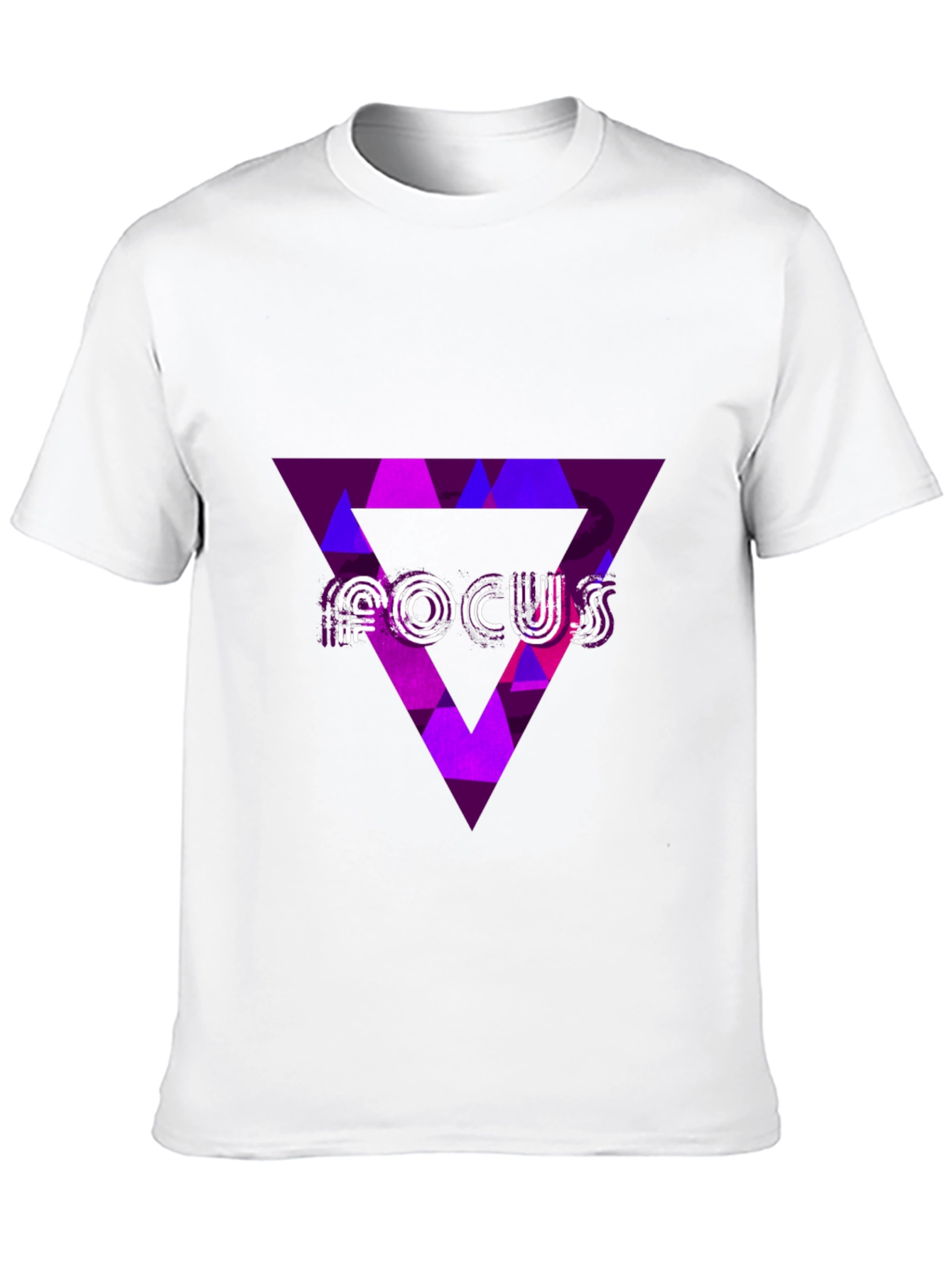 Focus Graphic Tee - Abstract Triangle Design