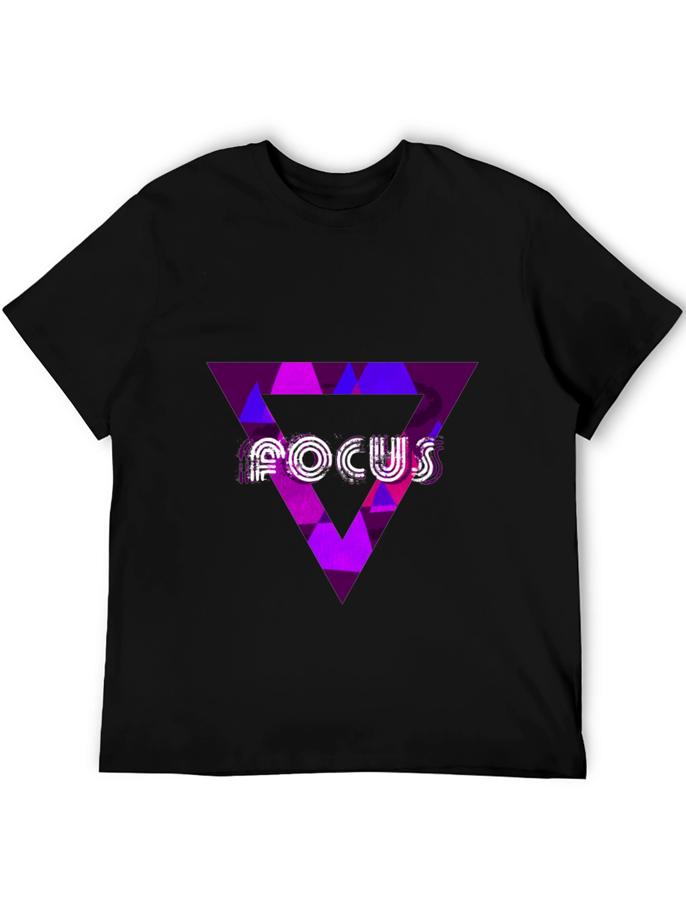Focus Graphic Tee - Abstract Triangle Design