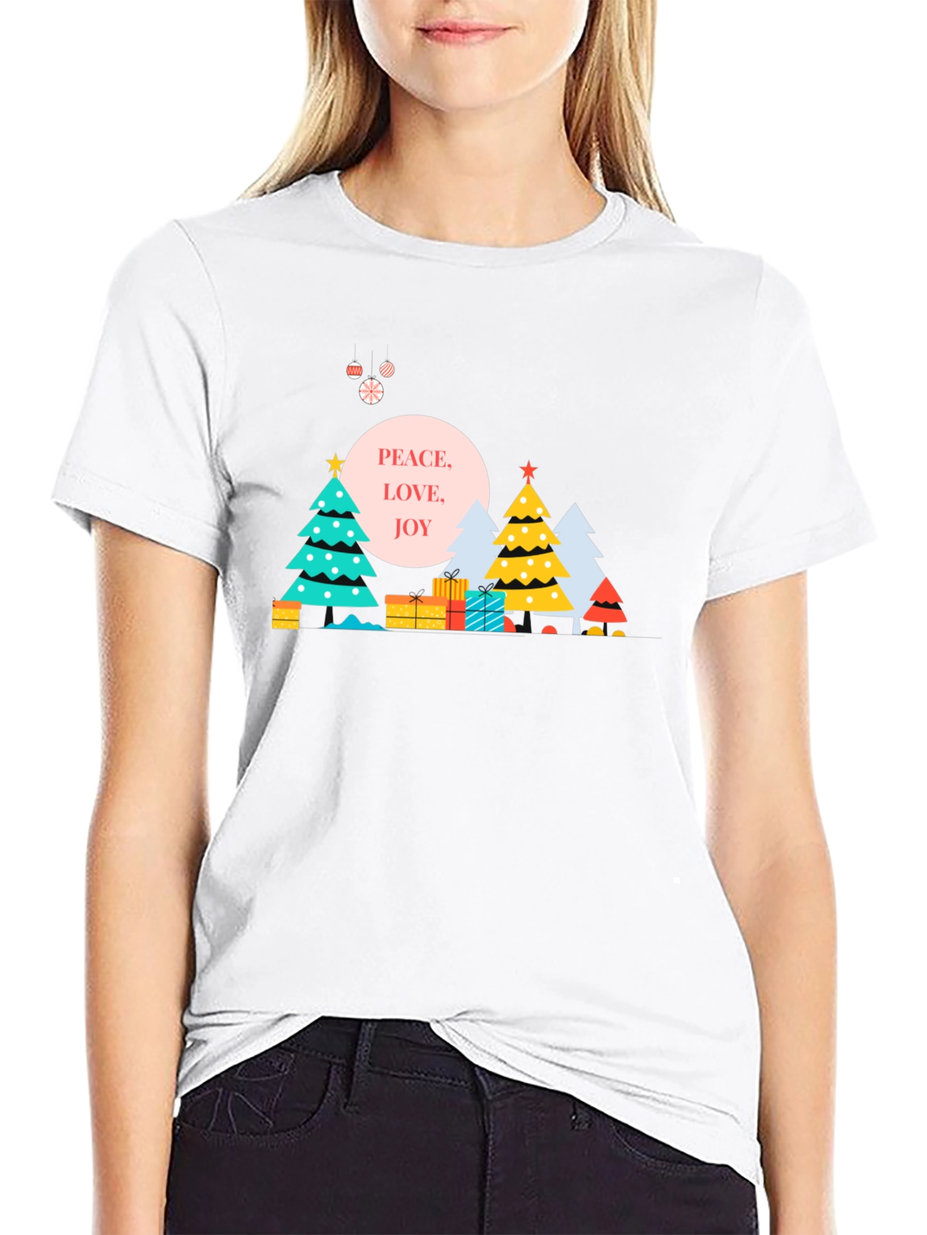 Holiday Peace Love Joy Graphic Tee
