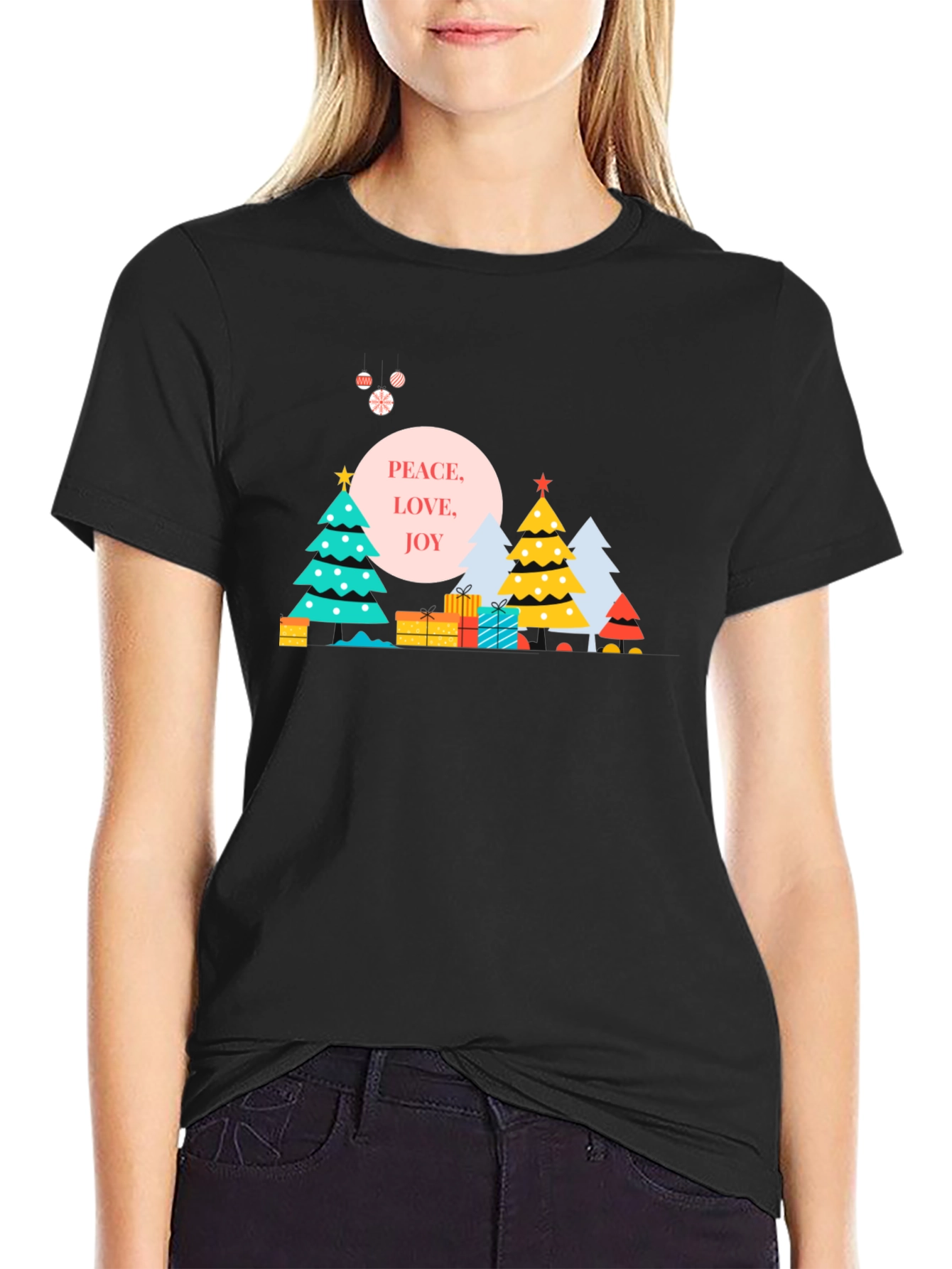 Holiday Peace Love Joy Graphic Tee