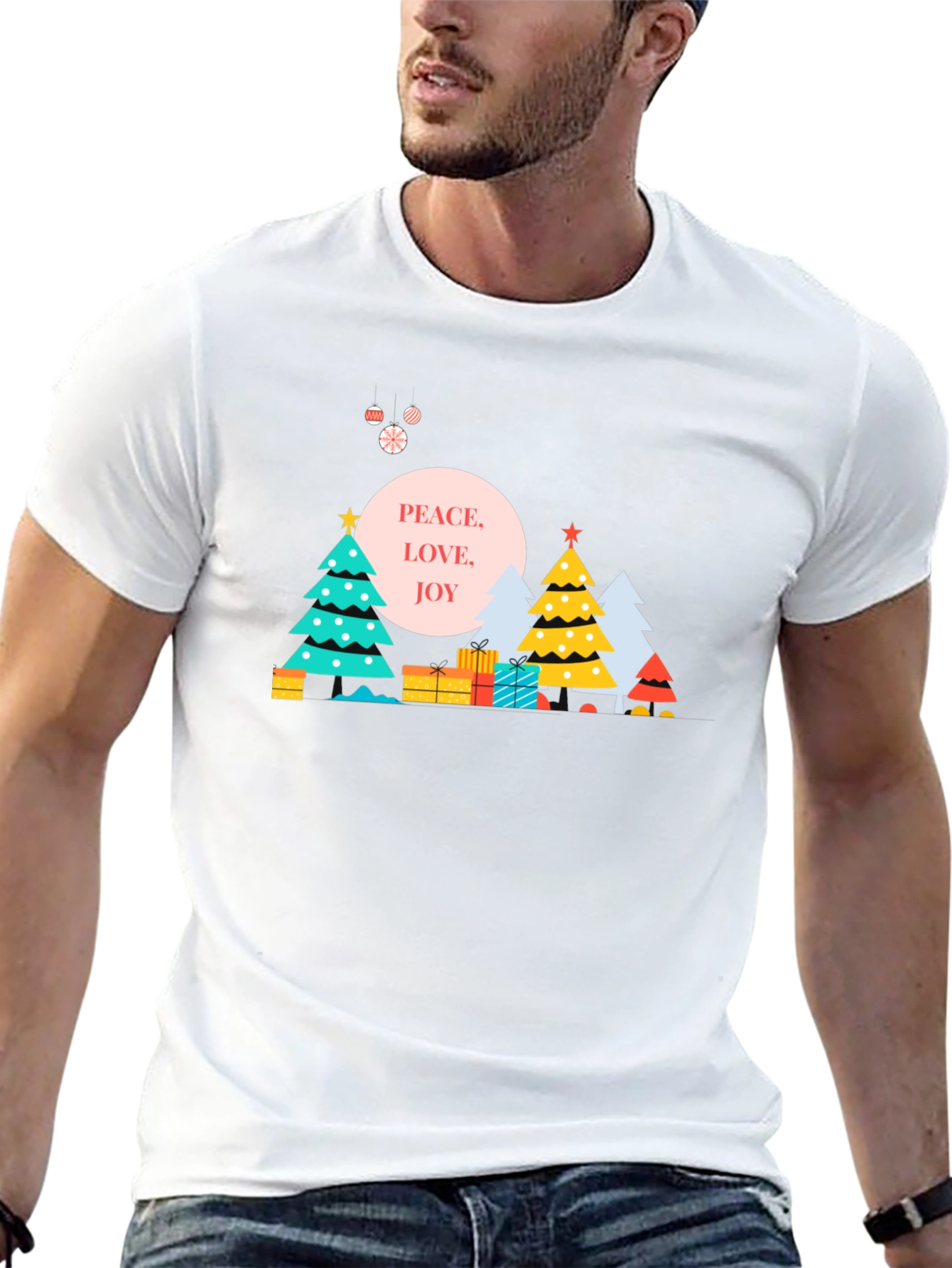 Holiday Peace Love Joy Graphic Tee