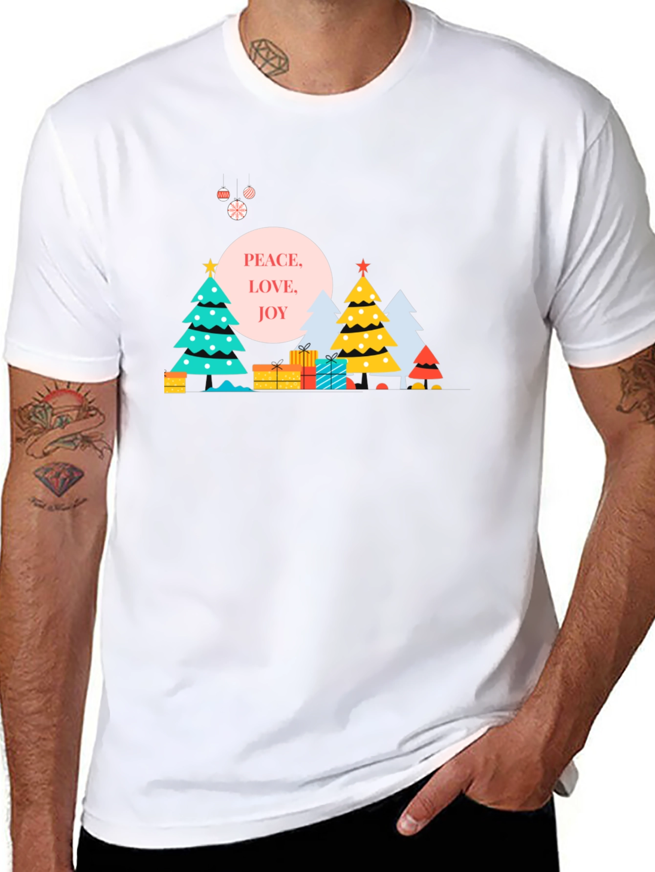 Holiday Peace Love Joy Graphic Tee