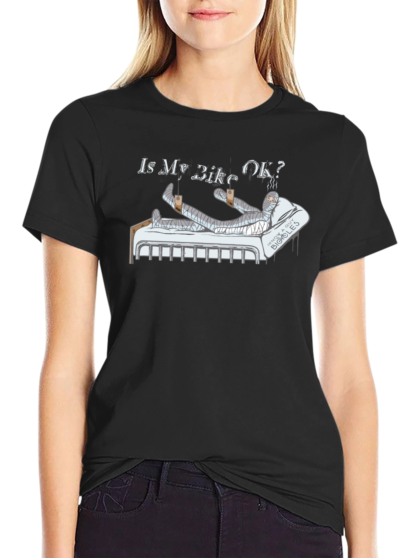 Is My Bike OK? Funny Motorcycle Injury T-Shirt