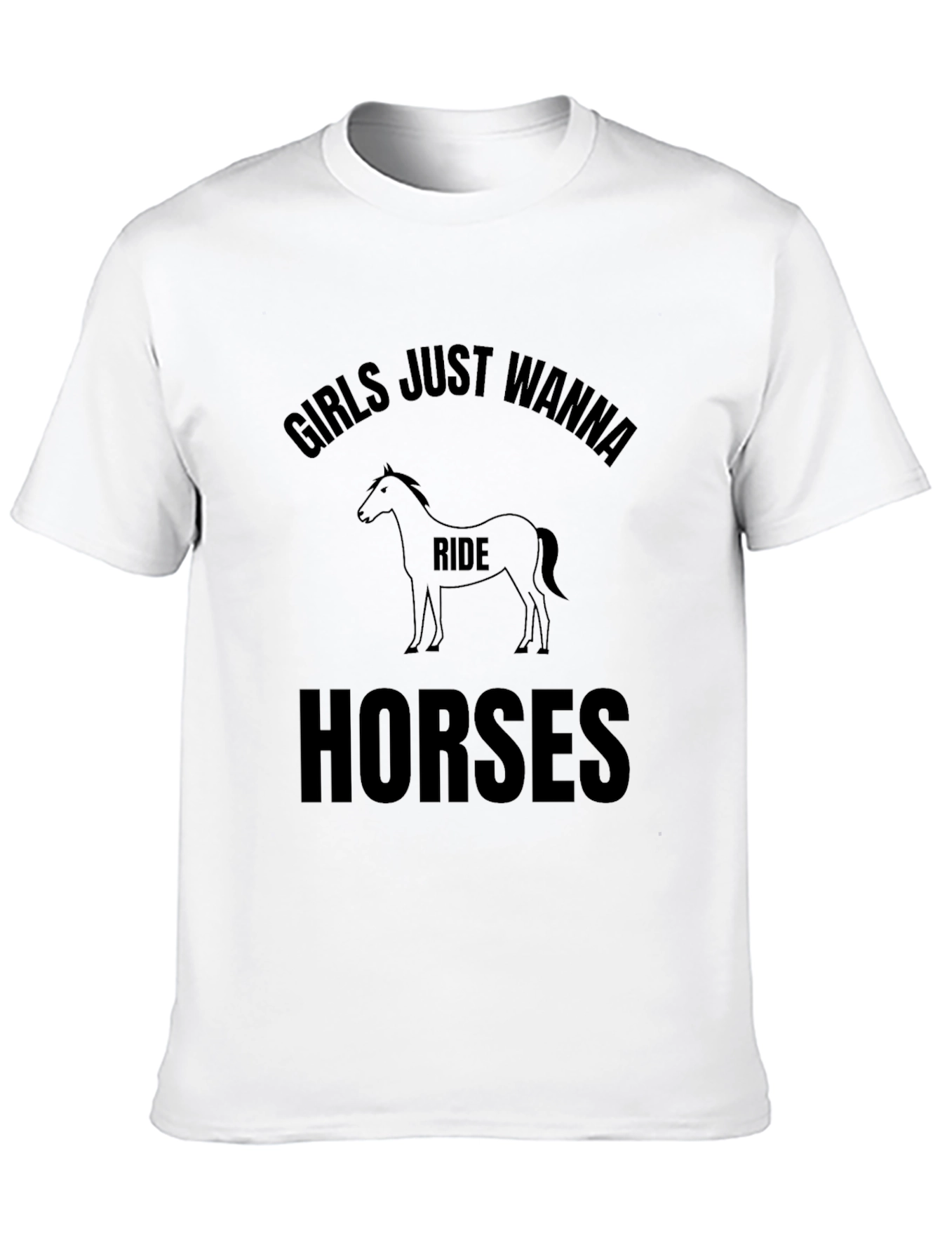 Girls Just Wanna Ride Horses Graphic Tee