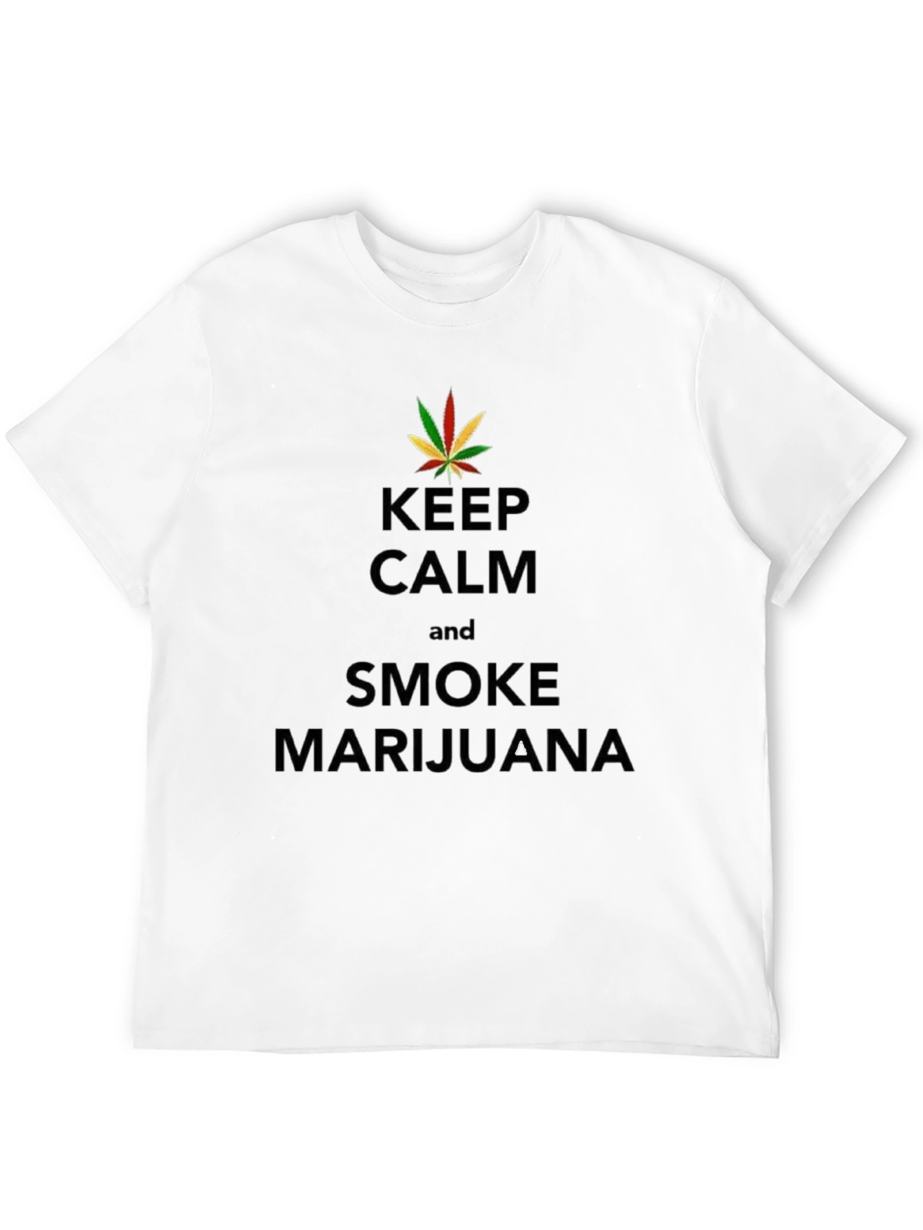 Keep Calm and Smoke Marijuana T-Shirt - Black