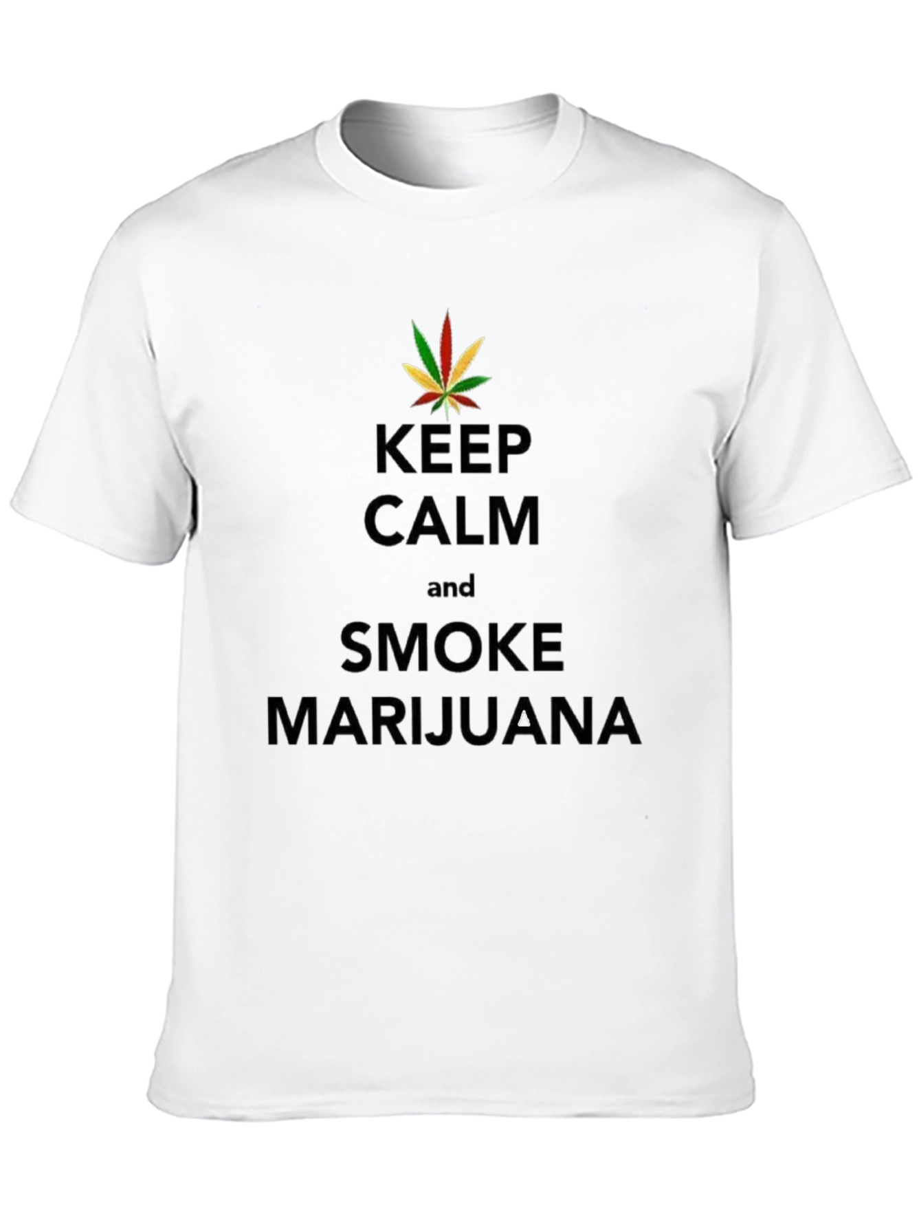 Keep Calm and Smoke Marijuana T-Shirt - Black