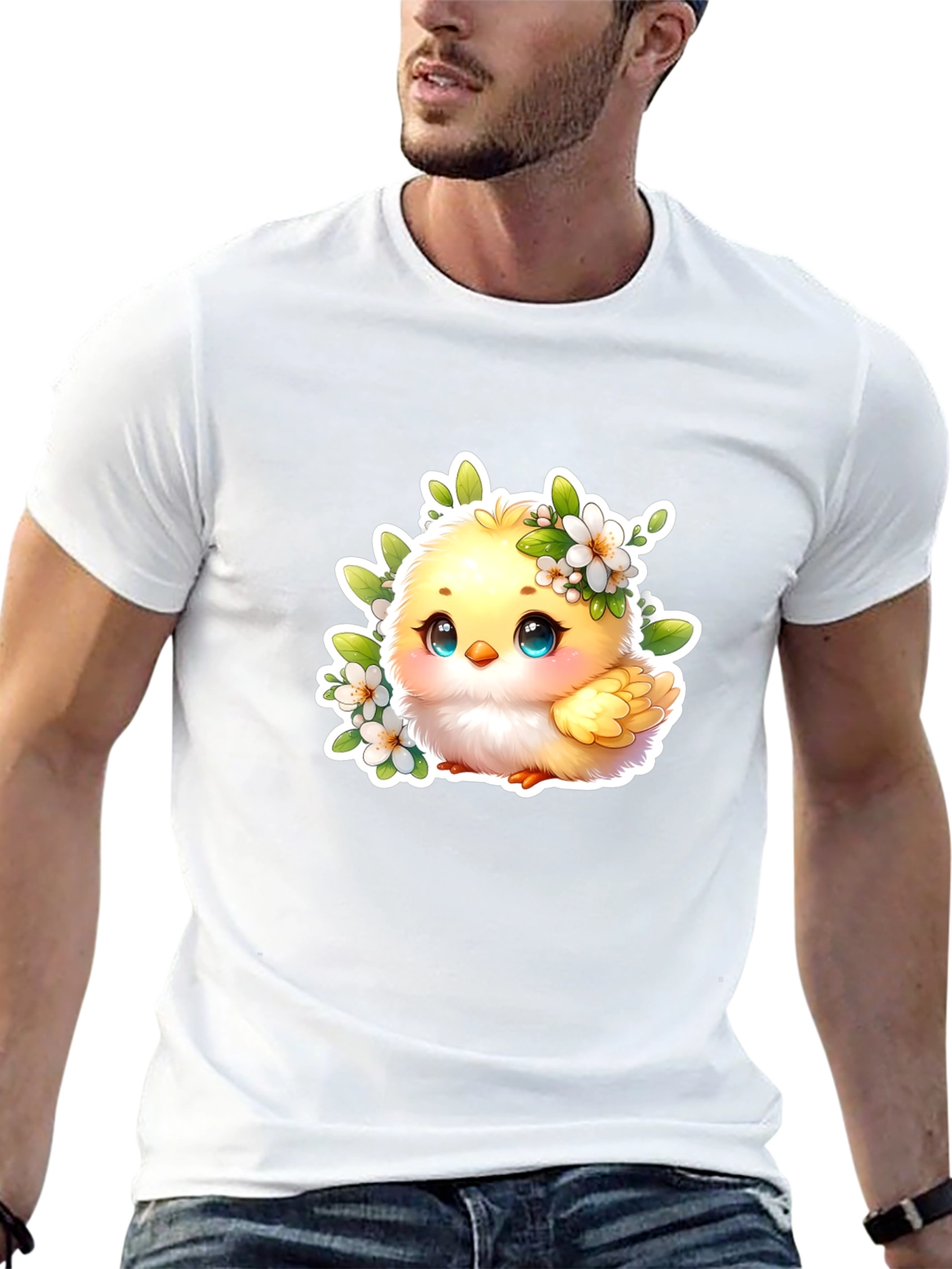 Cute Chick Graphic Tee - Black Unisex T-Shirt