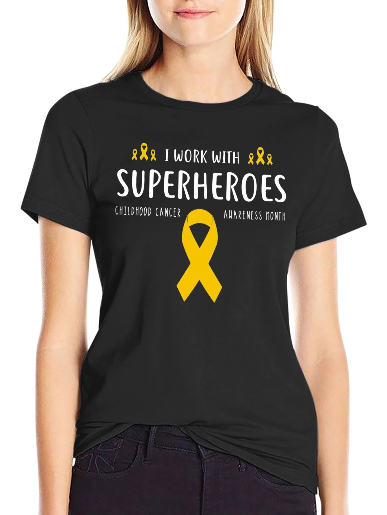 Childhood Cancer Awareness Superhero T-Shirt