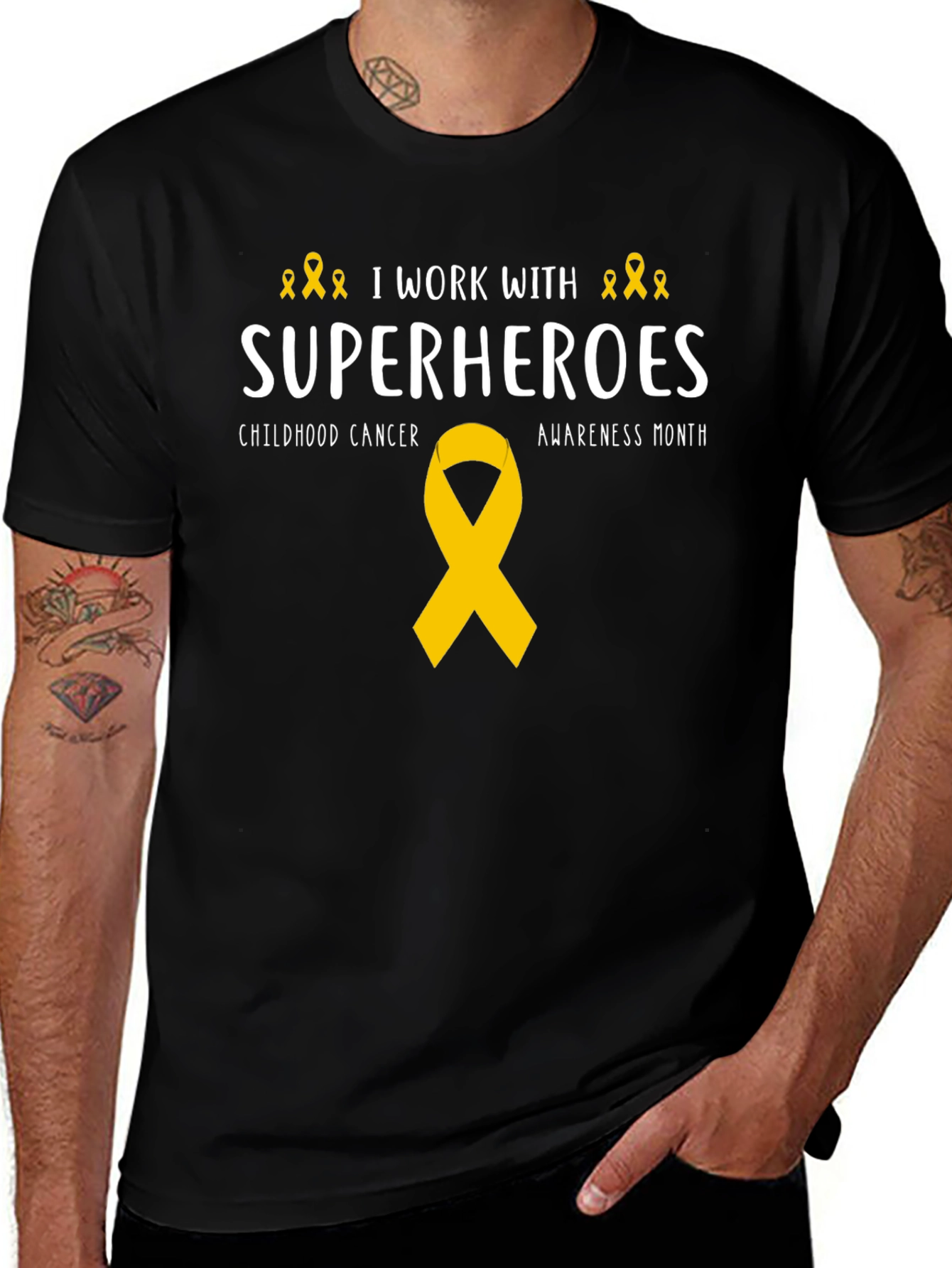 Childhood Cancer Awareness Superhero T-Shirt