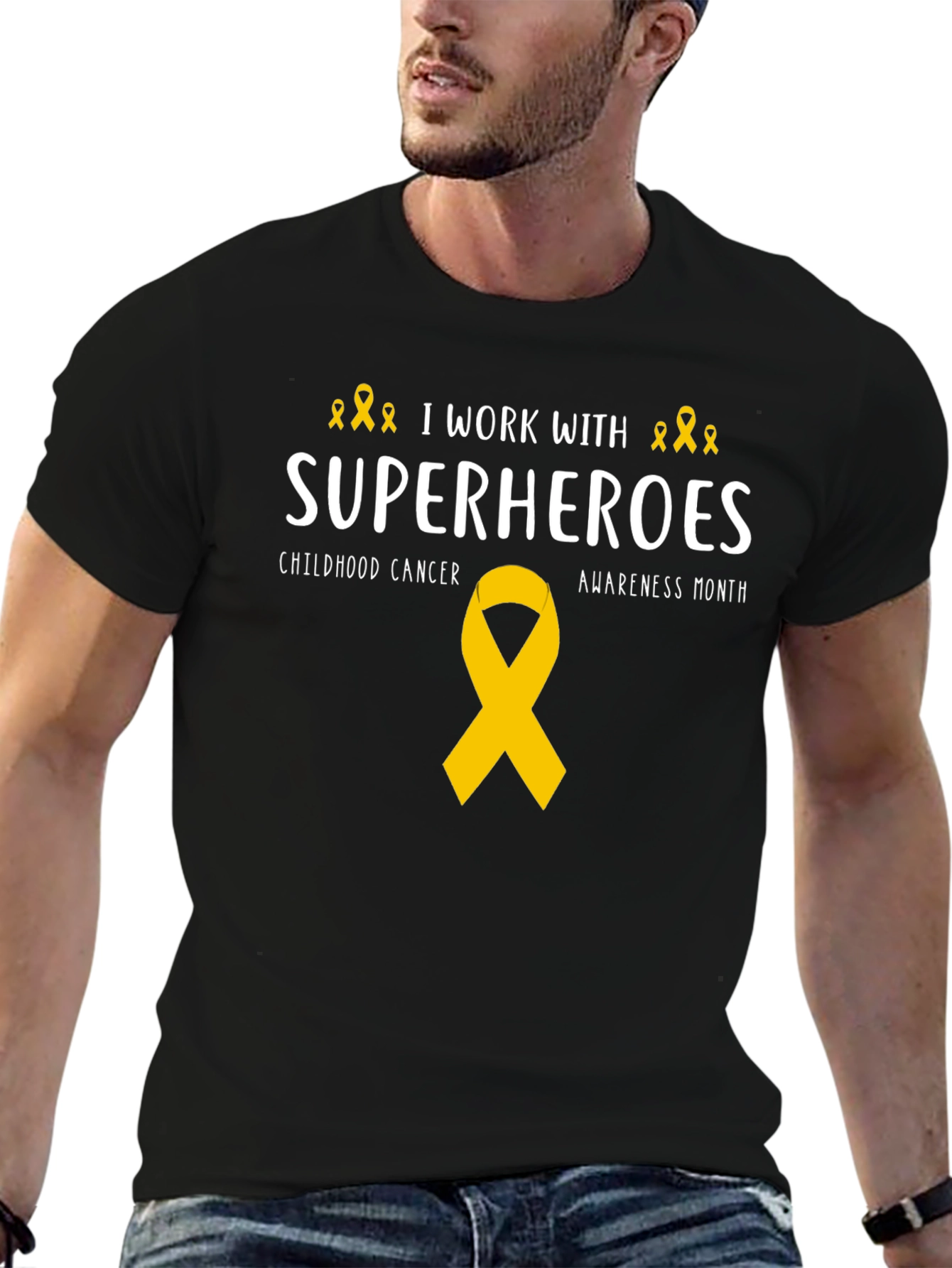 Childhood Cancer Awareness Superhero T-Shirt