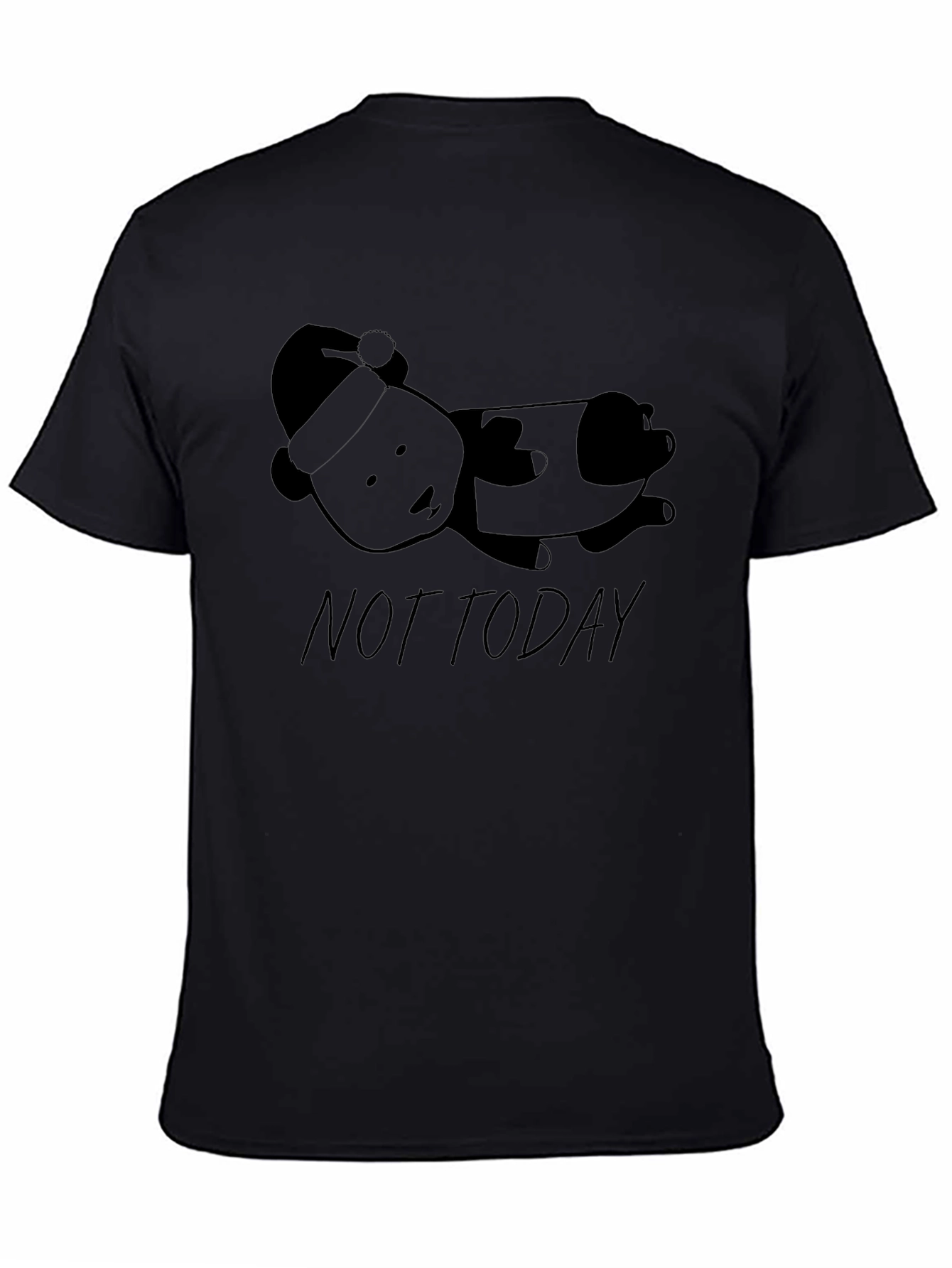 Not Today Lazy Panda Graphic Tee - Relaxed Fit