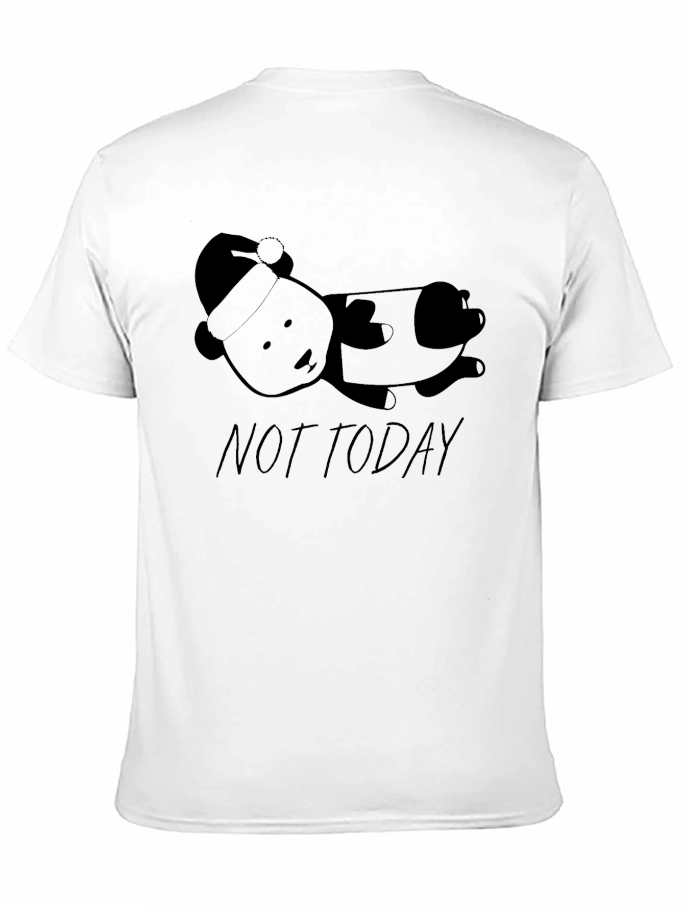 Not Today Lazy Panda Graphic Tee - Relaxed Fit