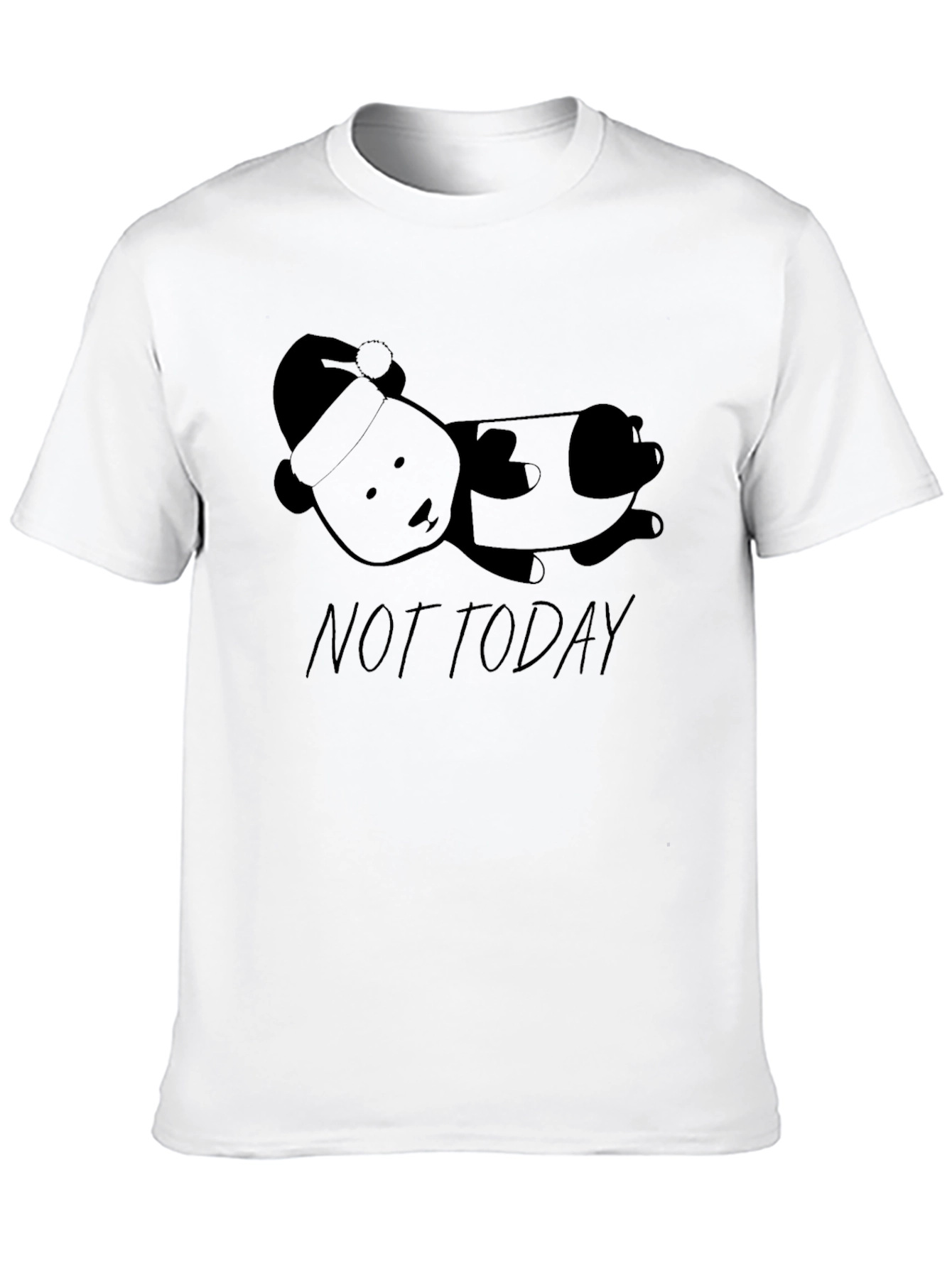 Not Today Lazy Panda Graphic Tee - Relaxed Fit