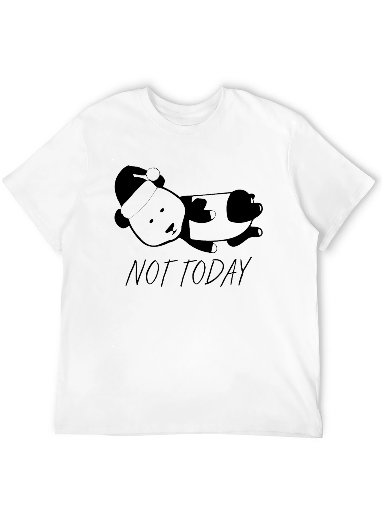 Not Today Lazy Panda Graphic Tee - Relaxed Fit