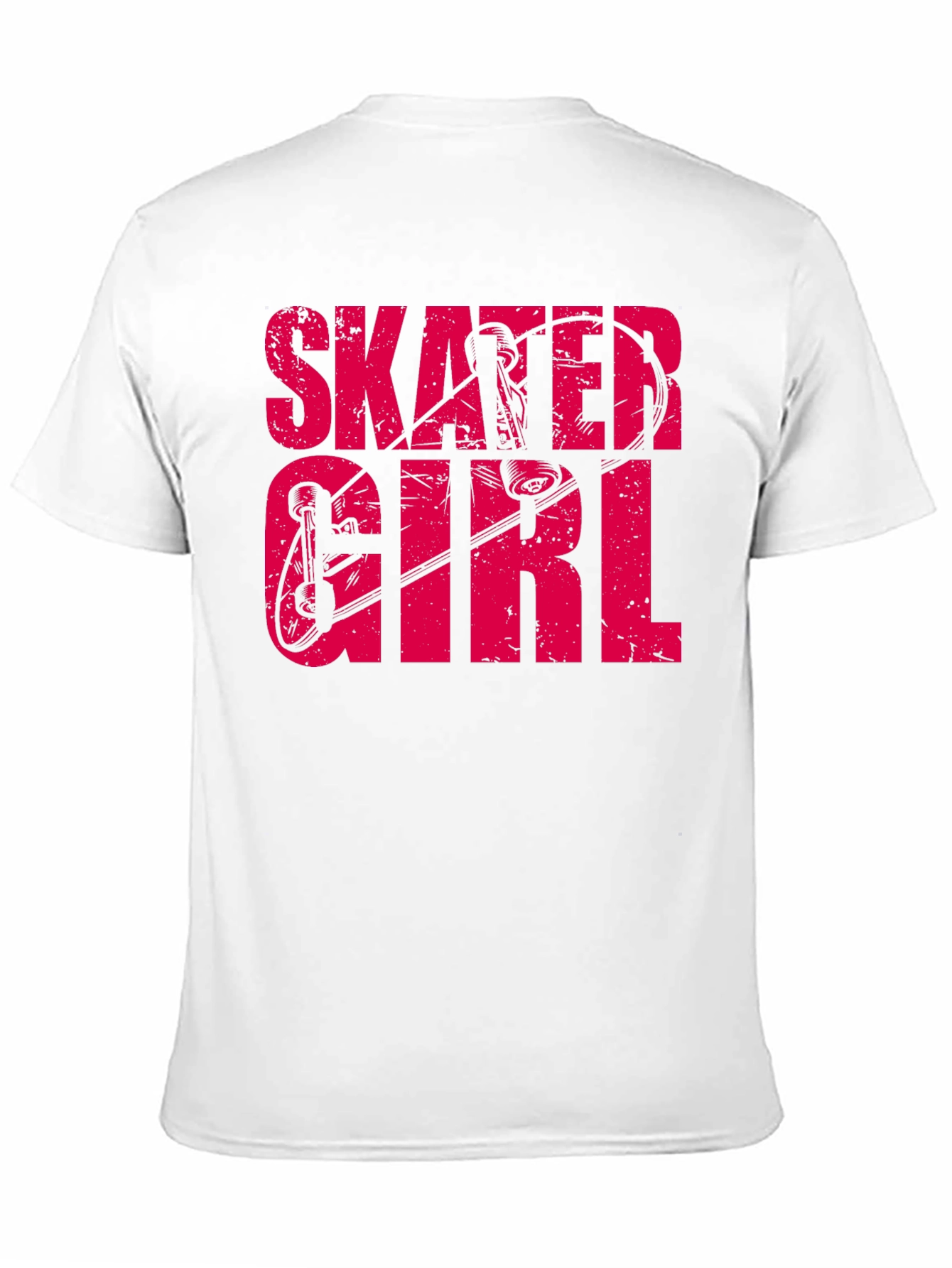 Skater Girl Graphic Tee - Black Cotton T-Shirt