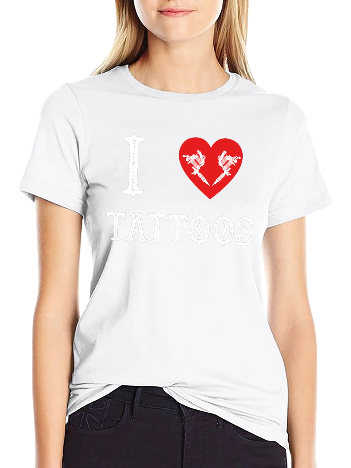 I Heart Tattoos Black Tee