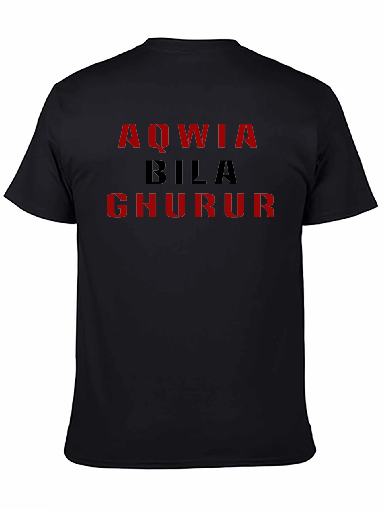 Aqwia Bila Ghurur Graphic Tee - Black