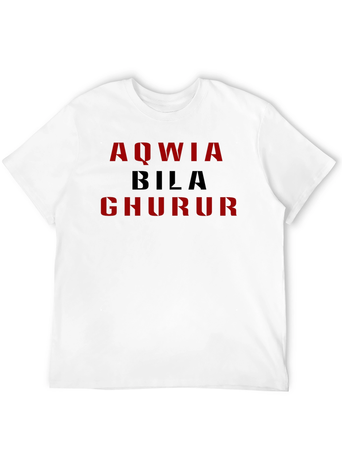 Aqwia Bila Ghurur Graphic Tee - Black