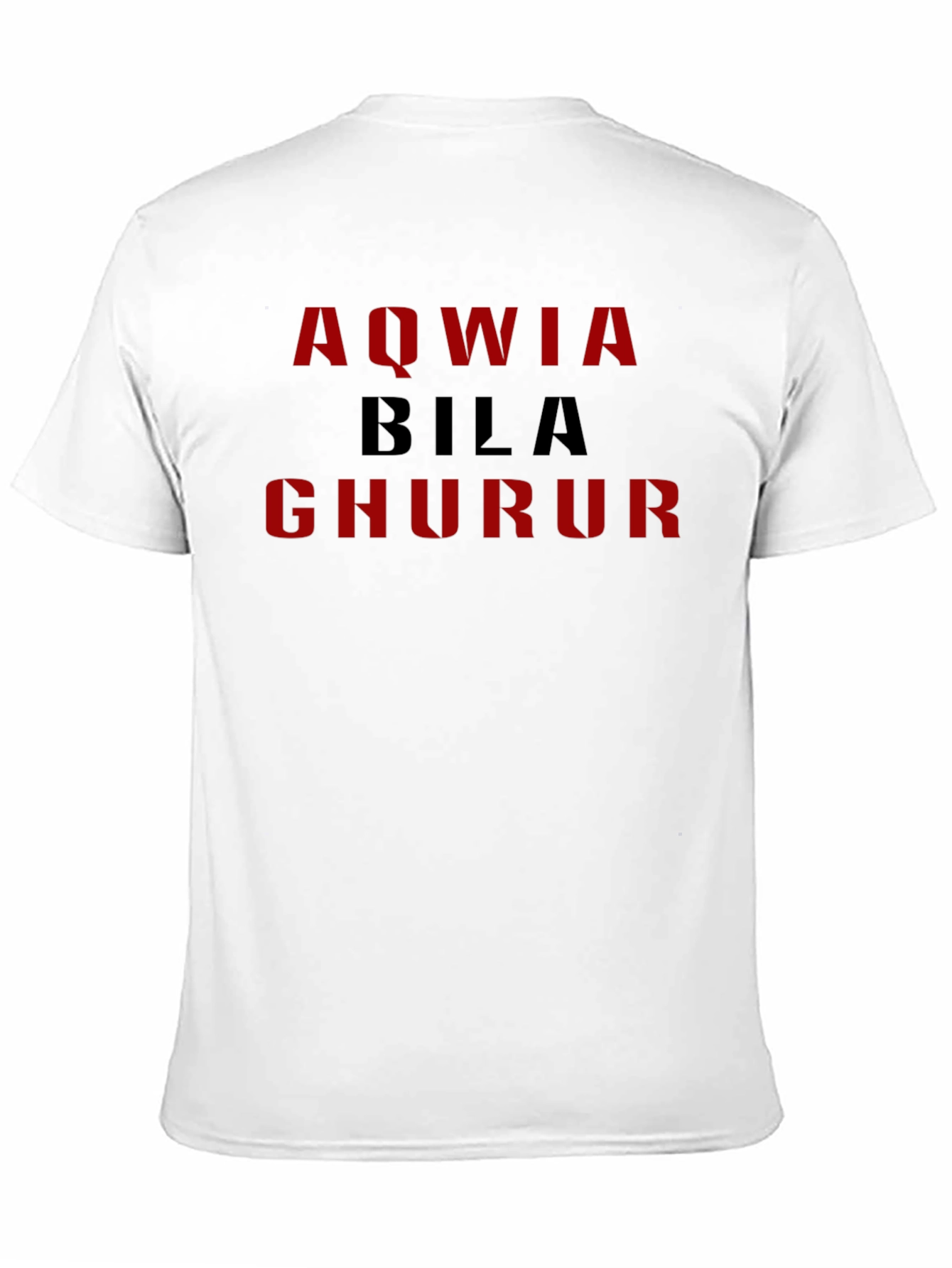 Aqwia Bila Ghurur Graphic Tee - Black