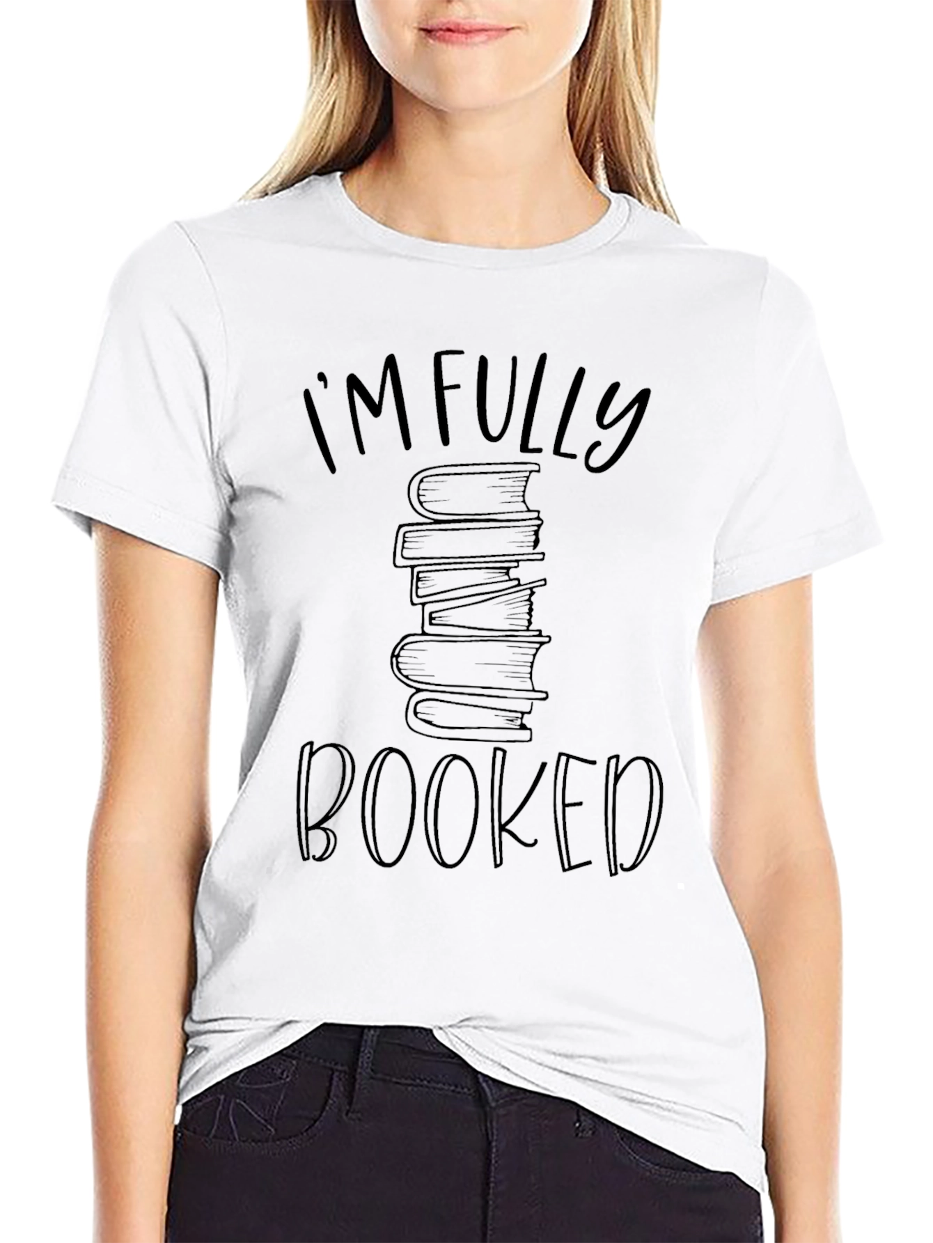 Im Fully Booked T-Shirt Book Lover Tee Reader Gift