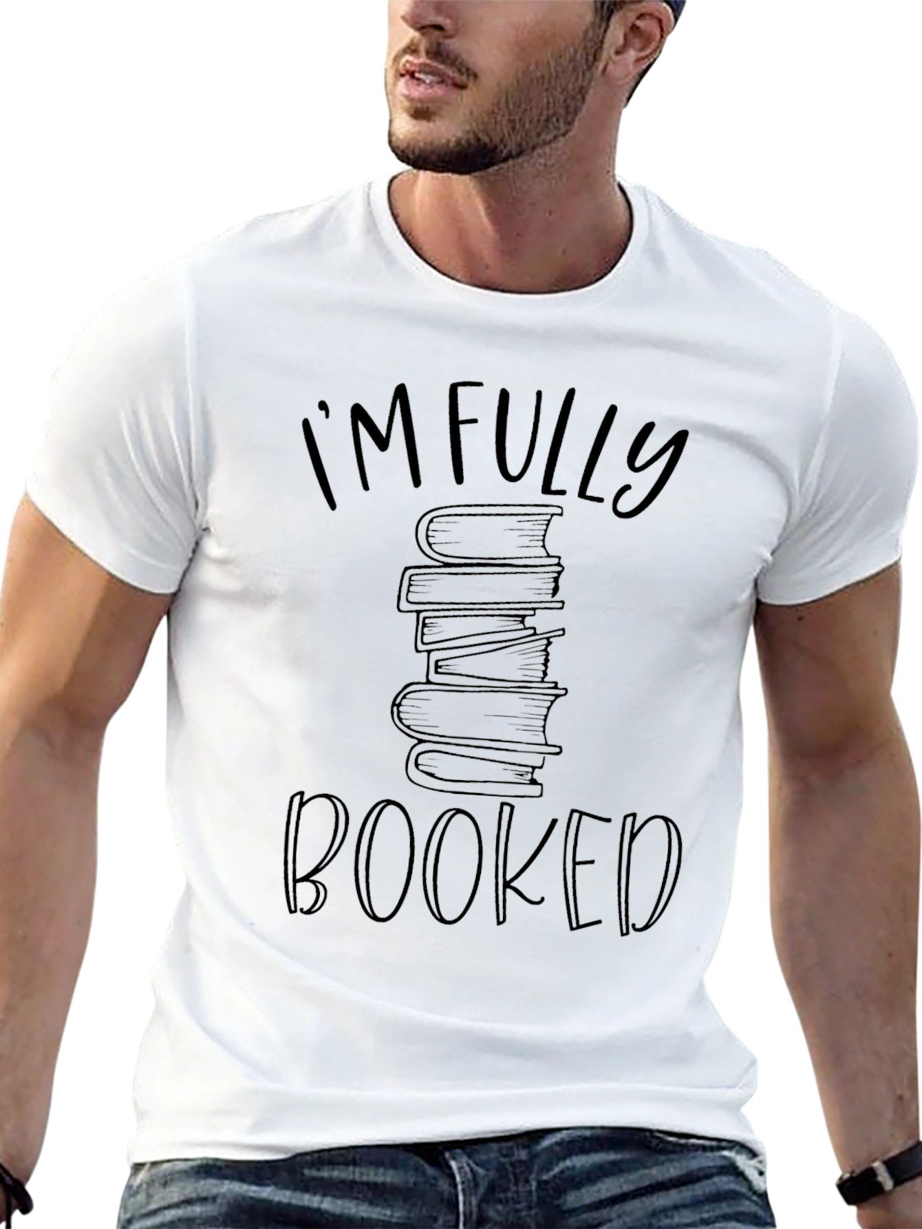 Im Fully Booked T-Shirt Book Lover Tee Reader Gift