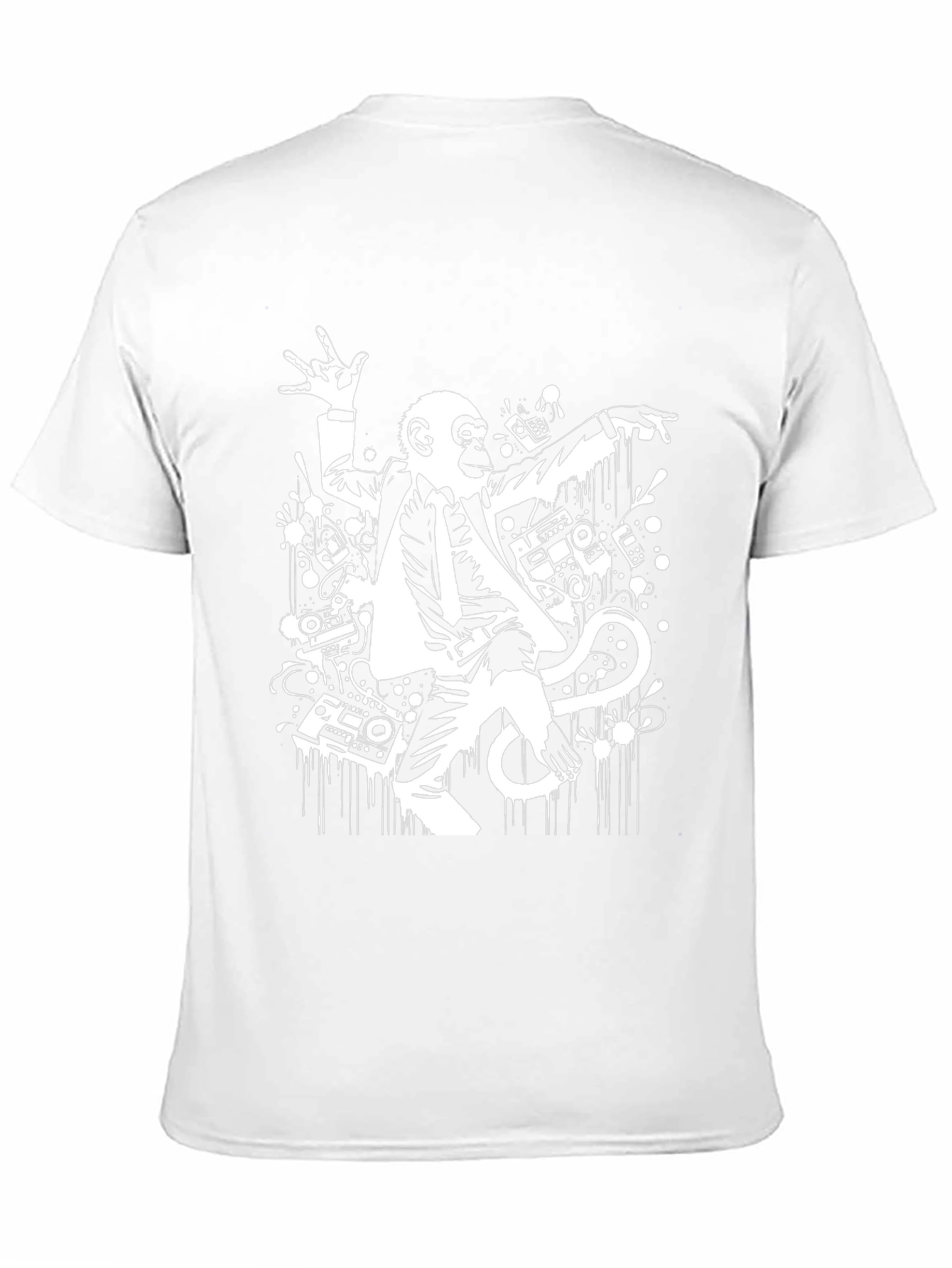 Monkey DJ Graphic Tee - Stylish Black T-Shirt