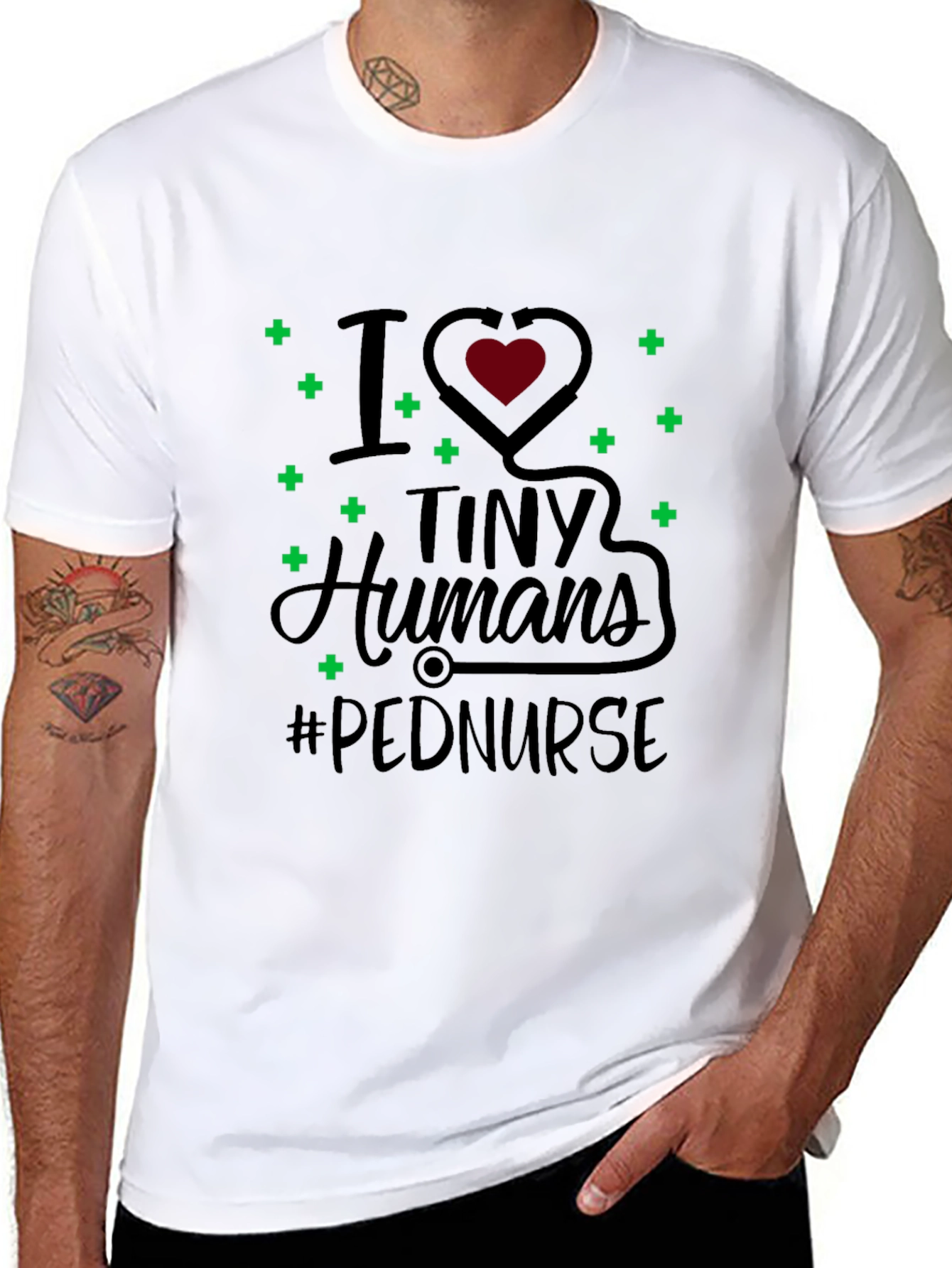 Pediatric Nurse I Love Tiny Humans Graphic Tee