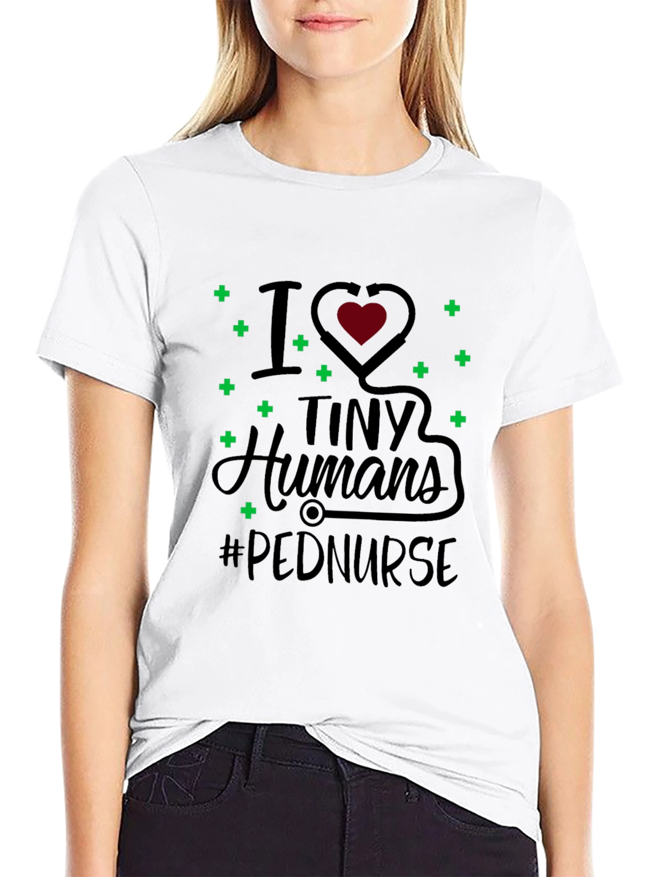 Pediatric Nurse I Love Tiny Humans Graphic Tee