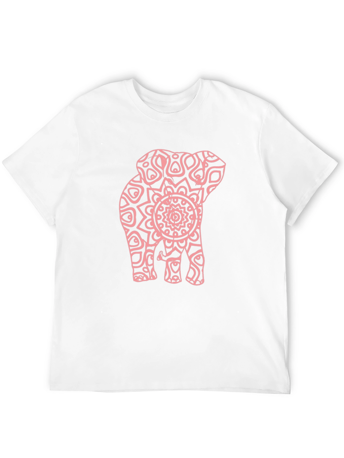 Elephant Mandala Graphic Tee - Stylish Black T-Shirt