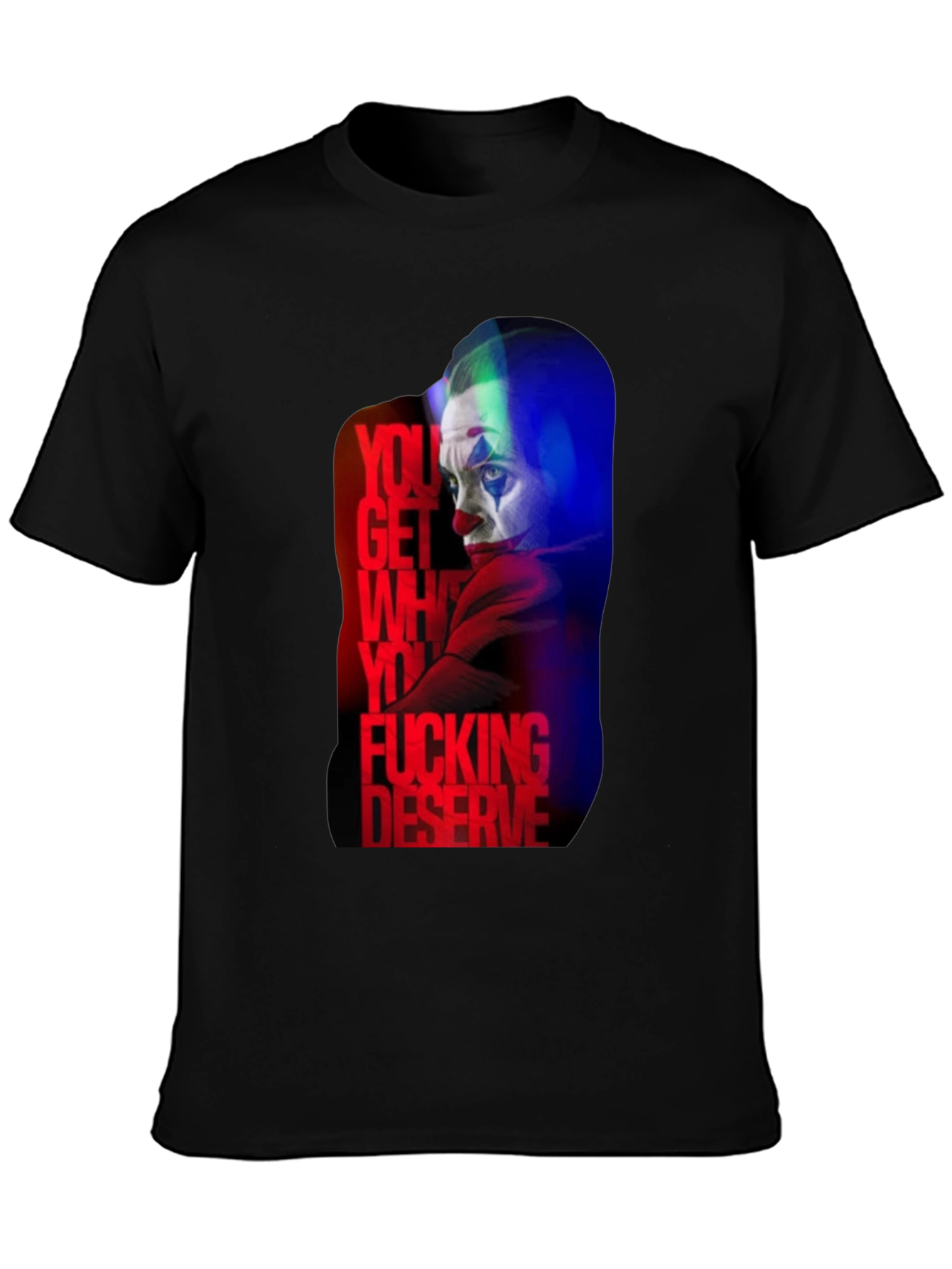 Joker Deserve Graphic Print Black T-Shirt
