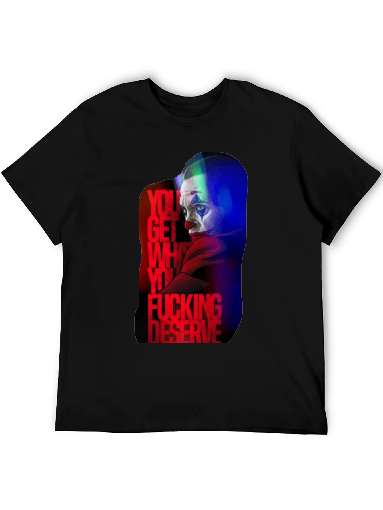 Joker Deserve Graphic Print Black T-Shirt