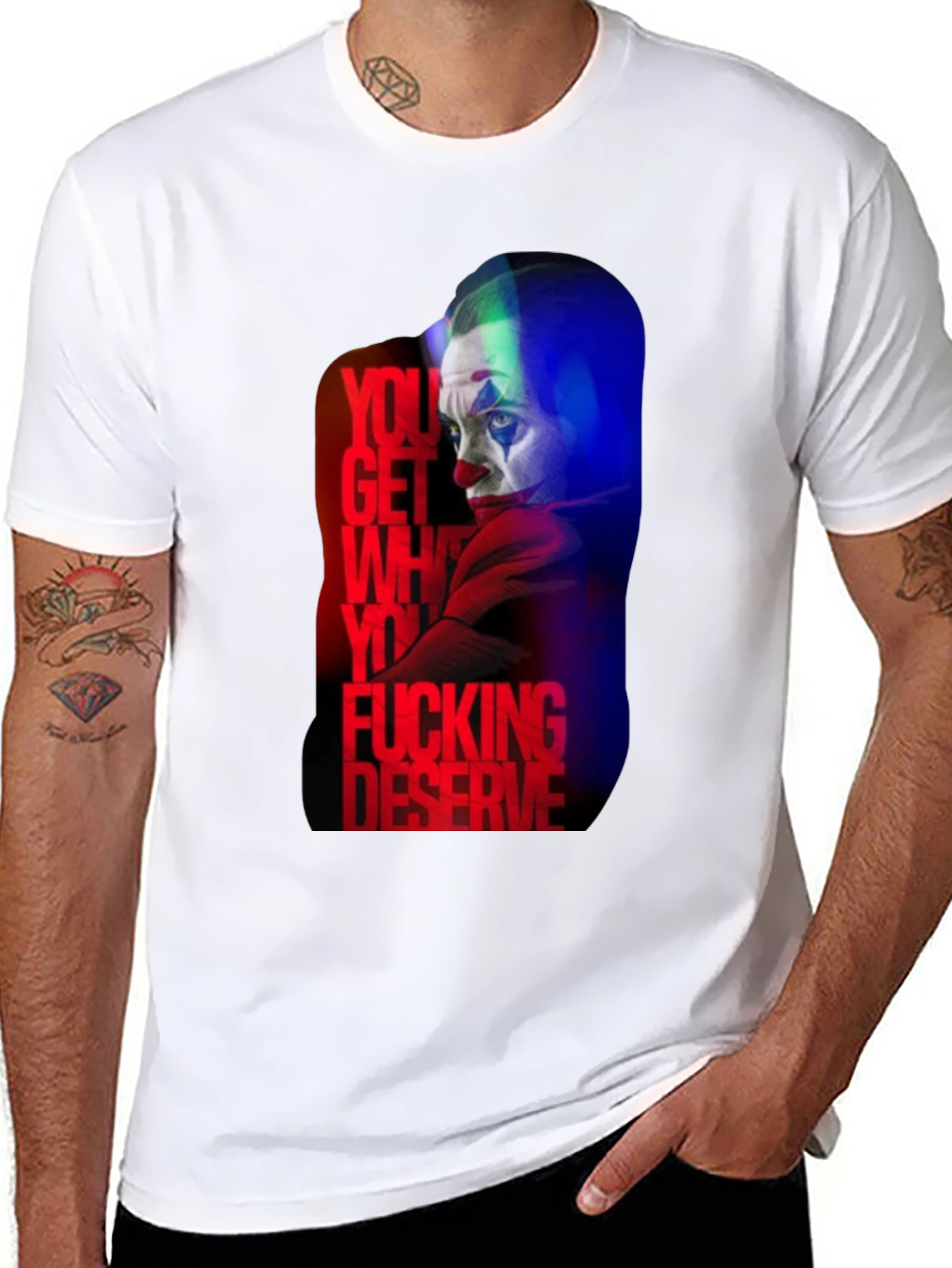 Joker Deserve Graphic Print Black T-Shirt