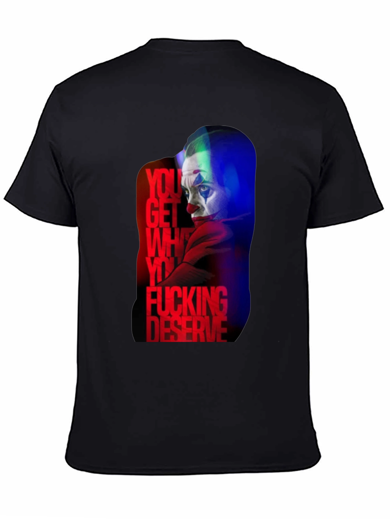 Joker Deserve Graphic Print Black T-Shirt