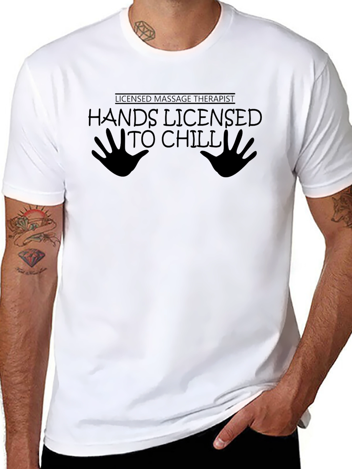 Licensed Massage Therapist Hands Graphic T-Shirt