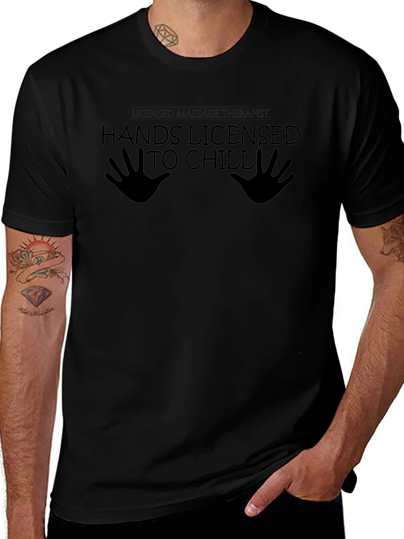 Licensed Massage Therapist Hands Graphic T-Shirt