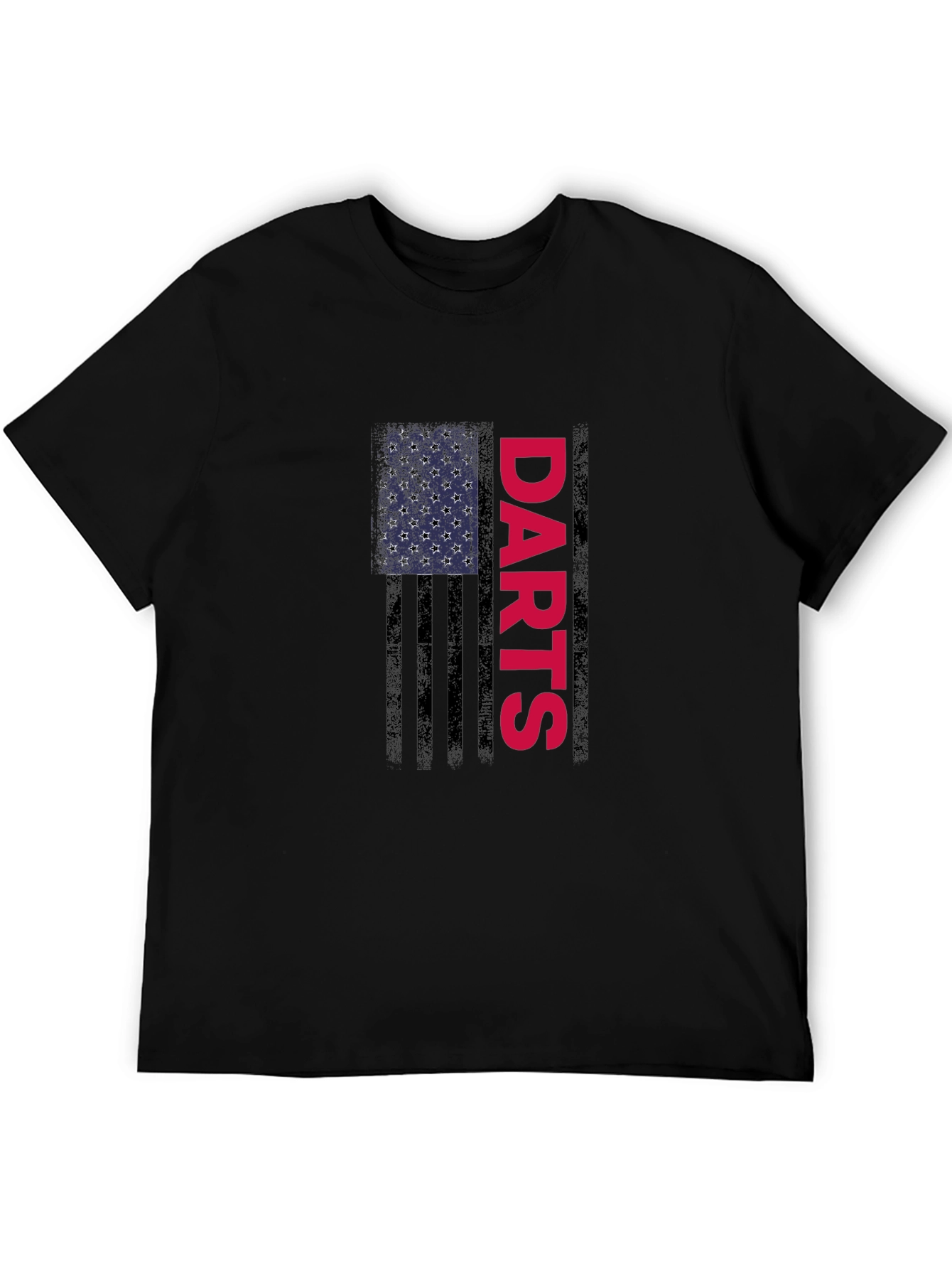 Darts American Flag Graphic T-Shirt - Black