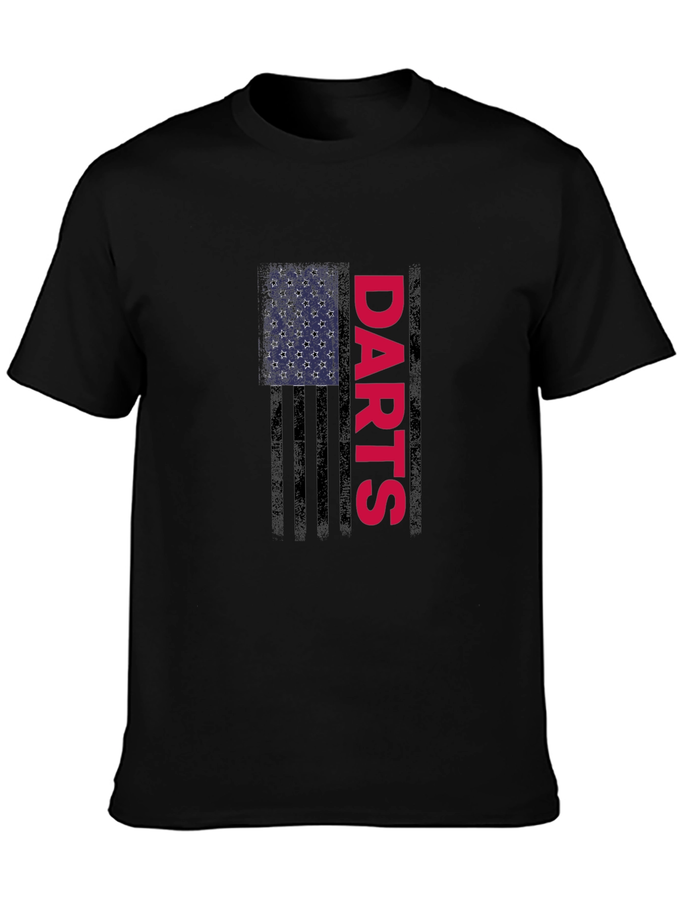 Darts American Flag Graphic T-Shirt - Black