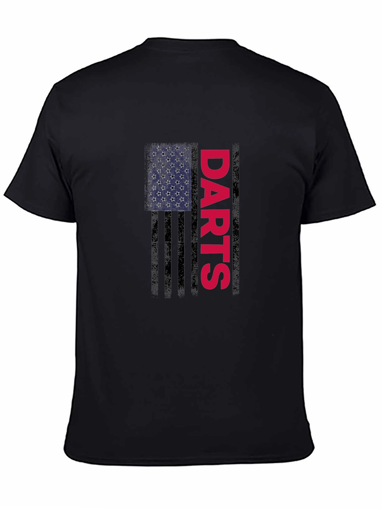 Darts American Flag Graphic T-Shirt - Black