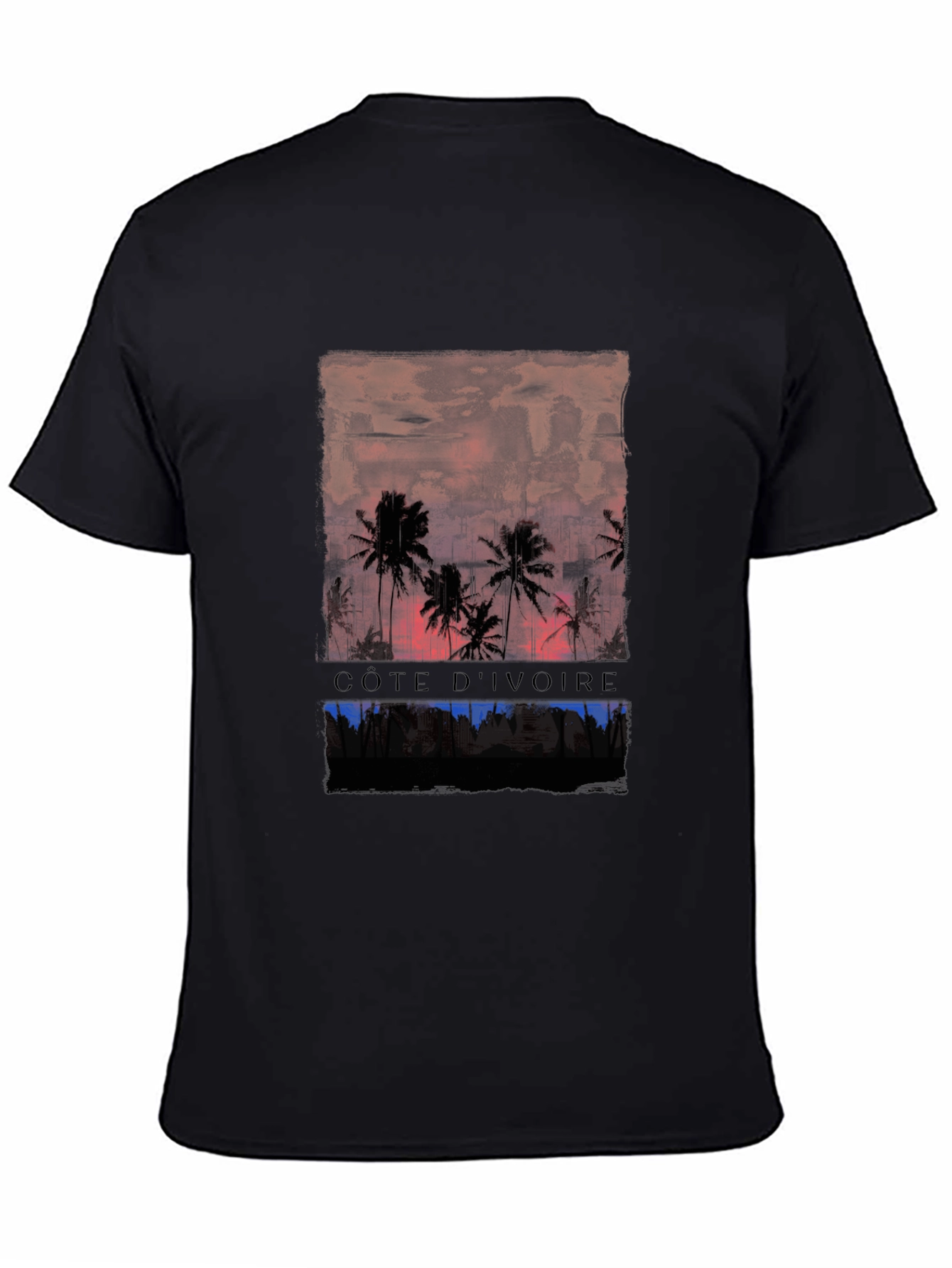 Côte dIvoire Palm Sunset Graphic Tee
