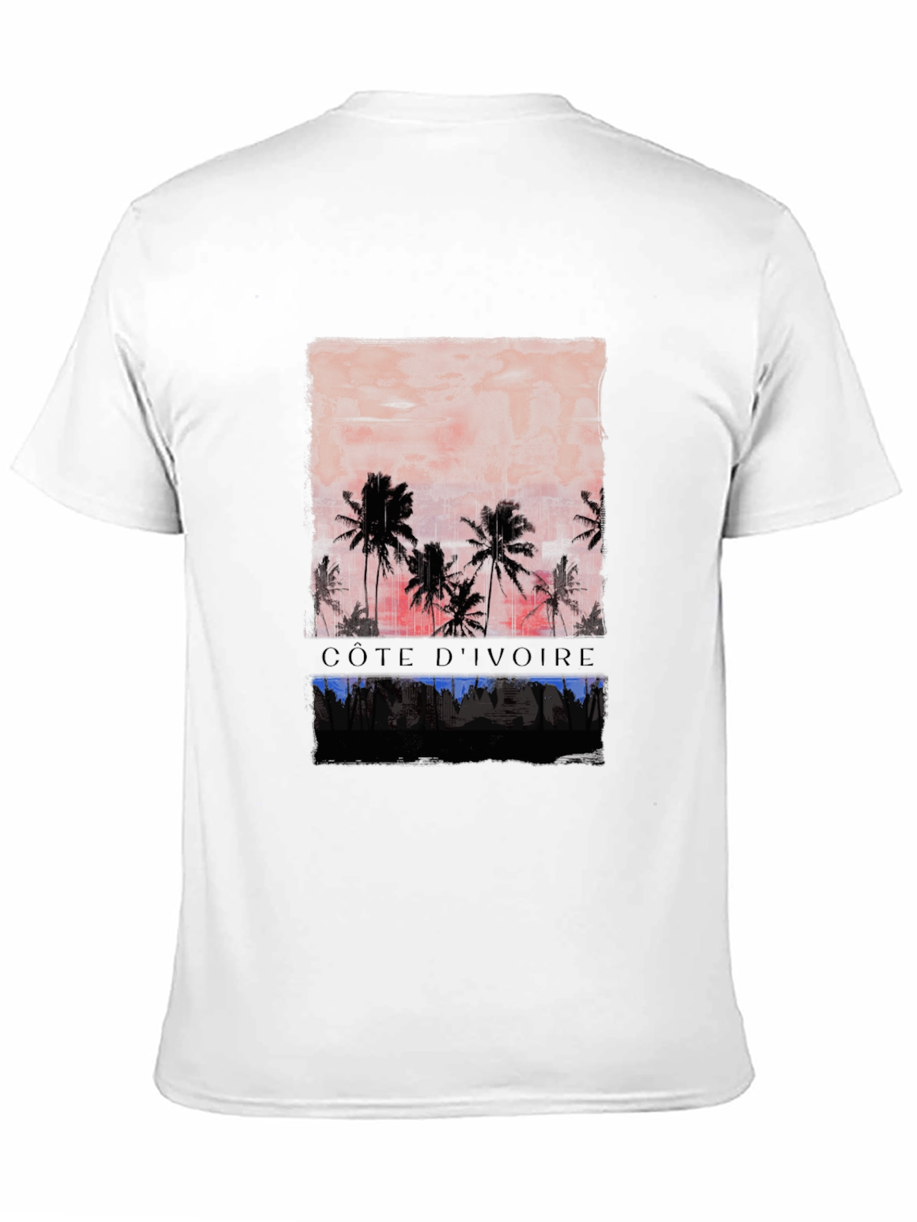 Côte dIvoire Palm Sunset Graphic Tee