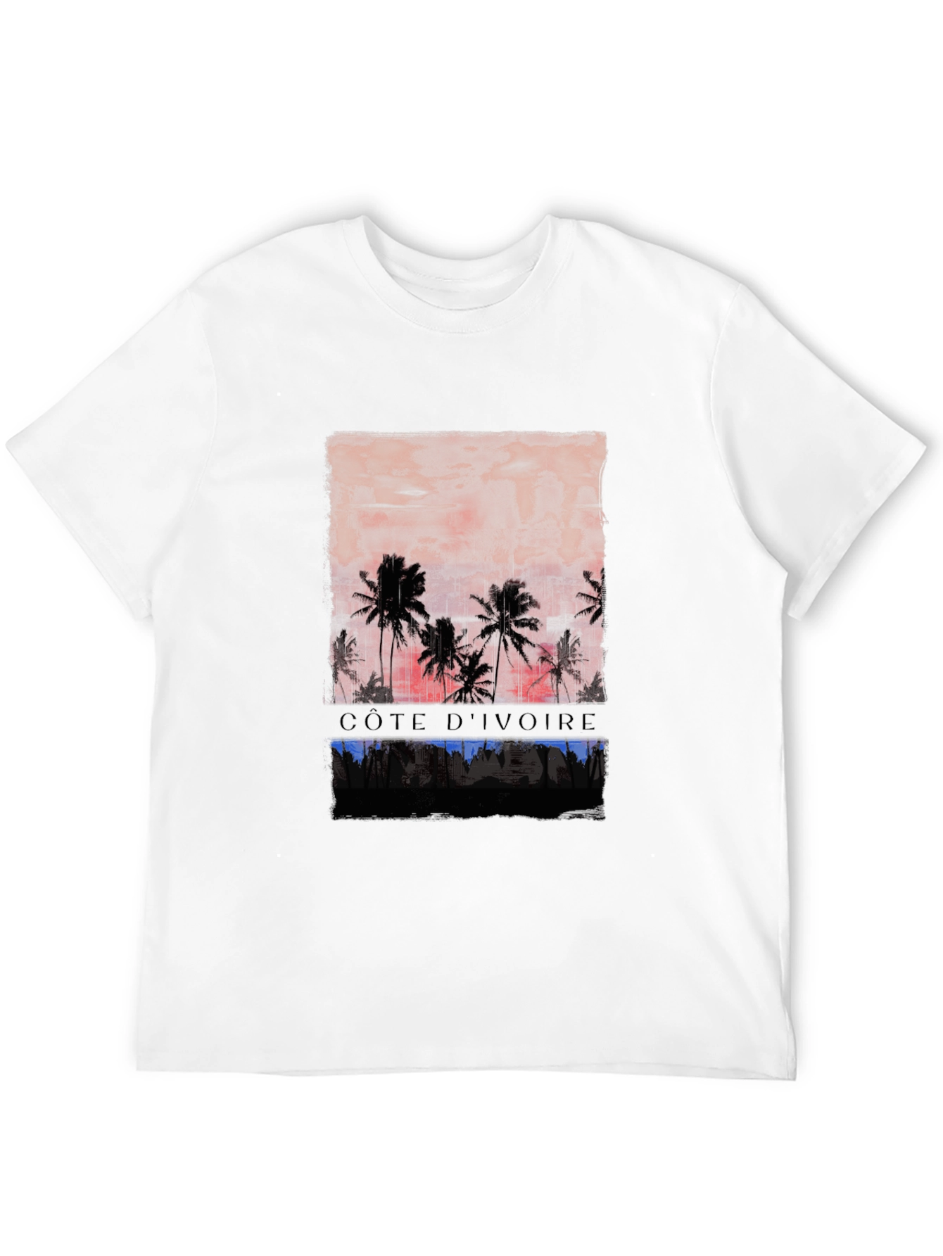 Côte dIvoire Palm Sunset Graphic Tee