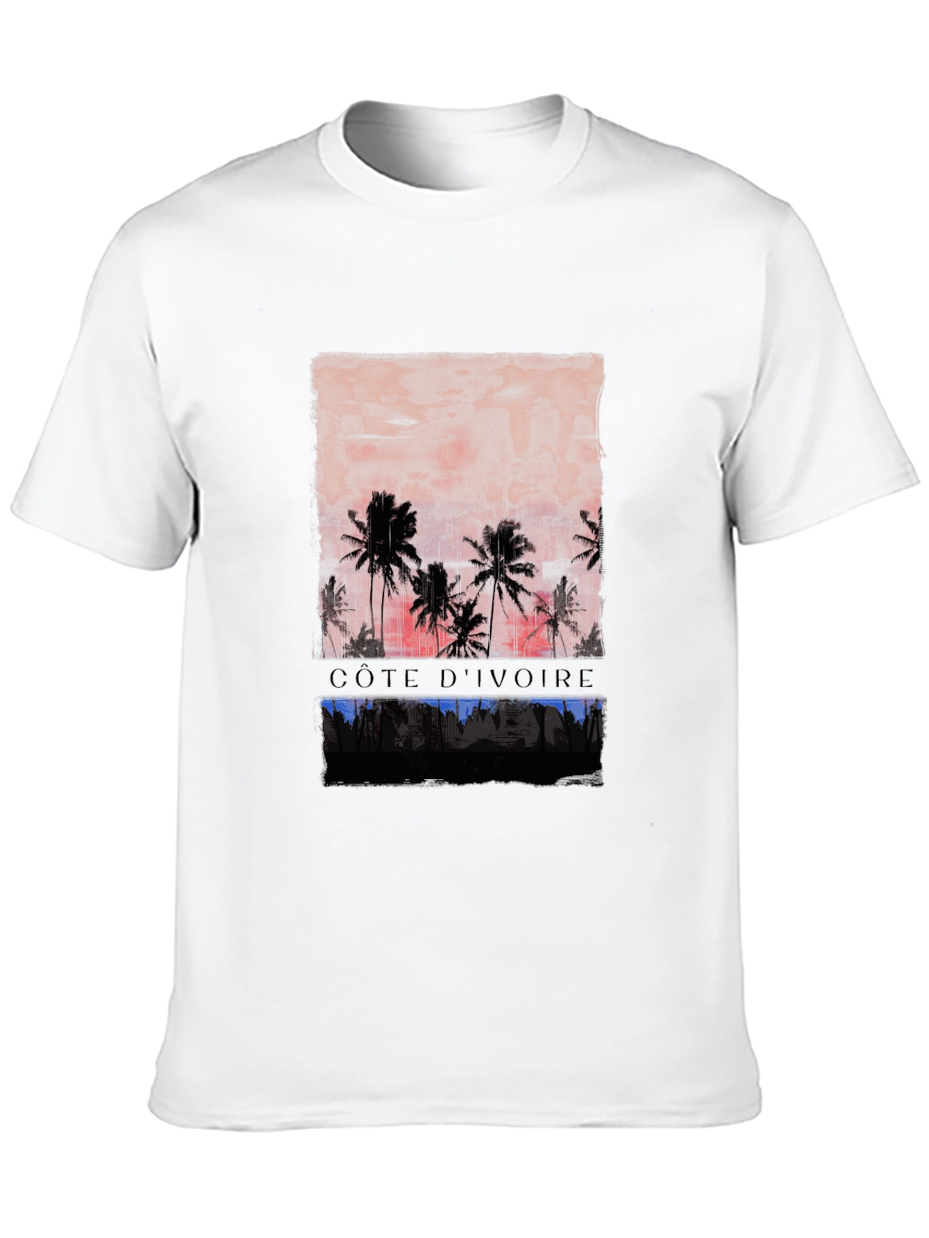 Côte dIvoire Palm Sunset Graphic Tee