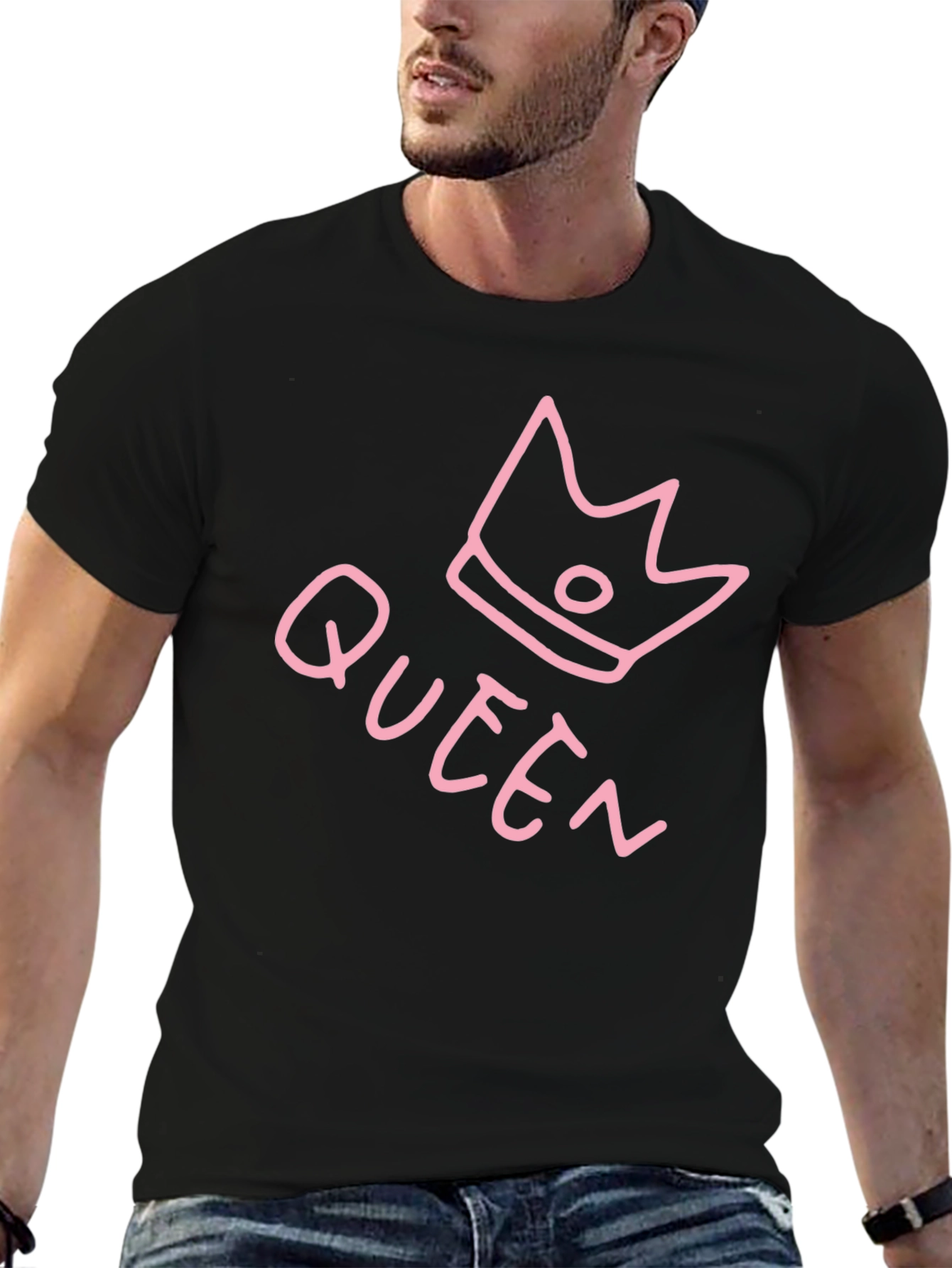 Queen Crown Graphic Tee - Black