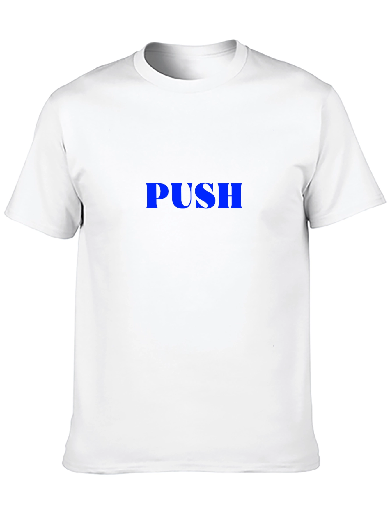PUSH Graphic Tee - Black Cotton Blend Casual Wear
