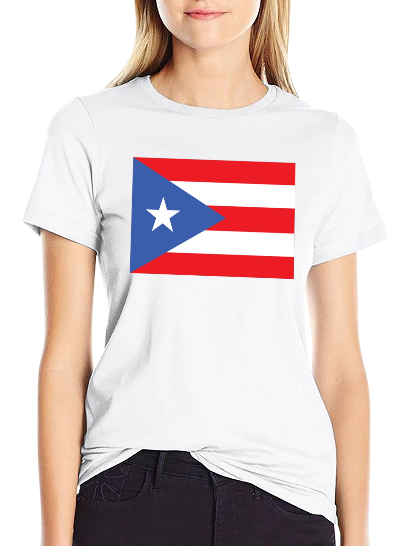 Puerto Rico Flag Graphic Tee - Black
